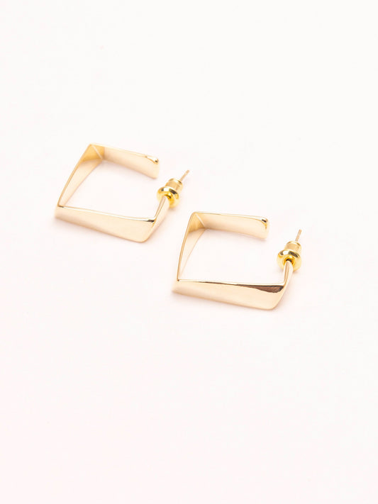 Square-Shaped Hoop Earrings