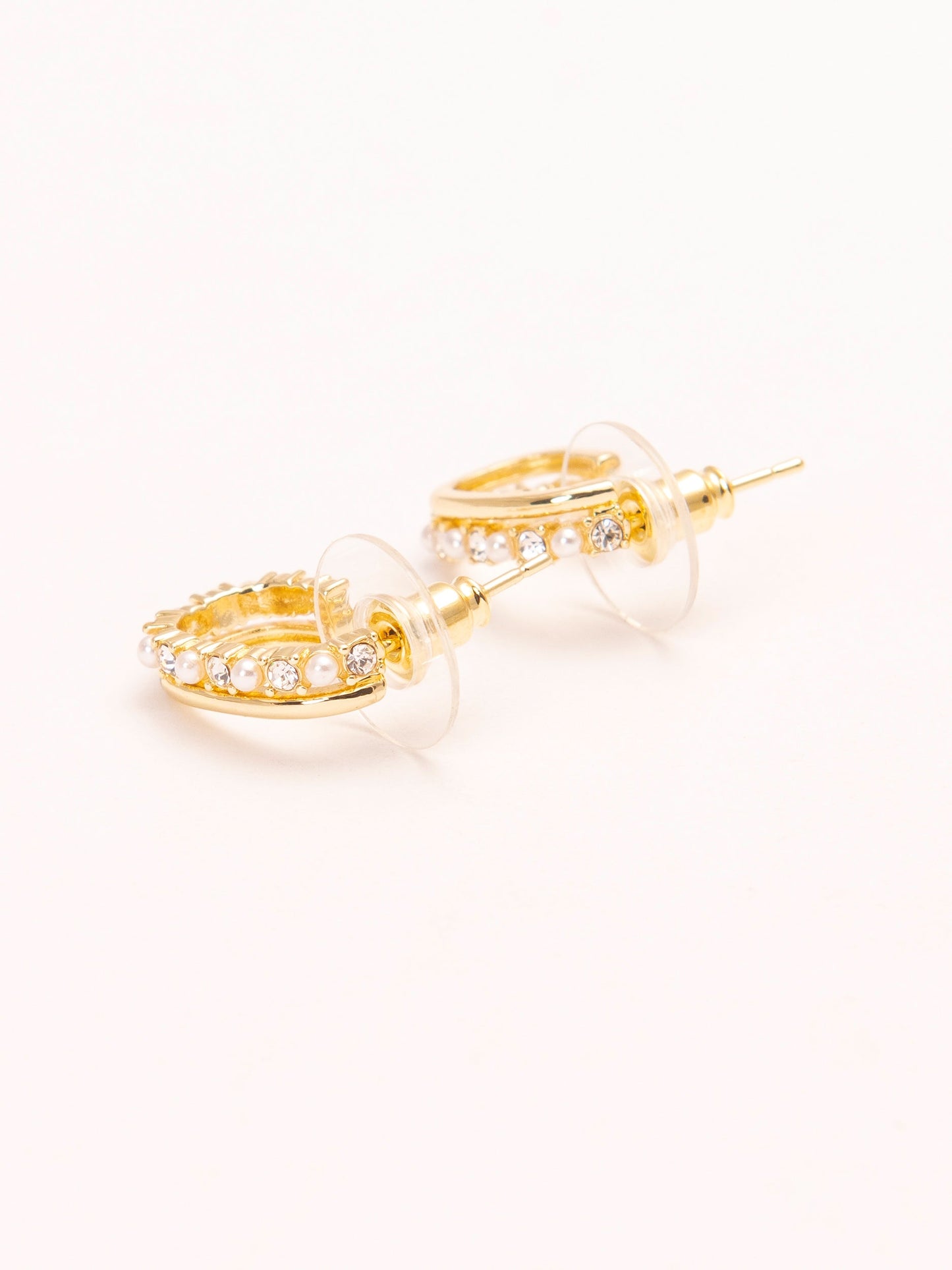 Embellished C-Shape Earrings