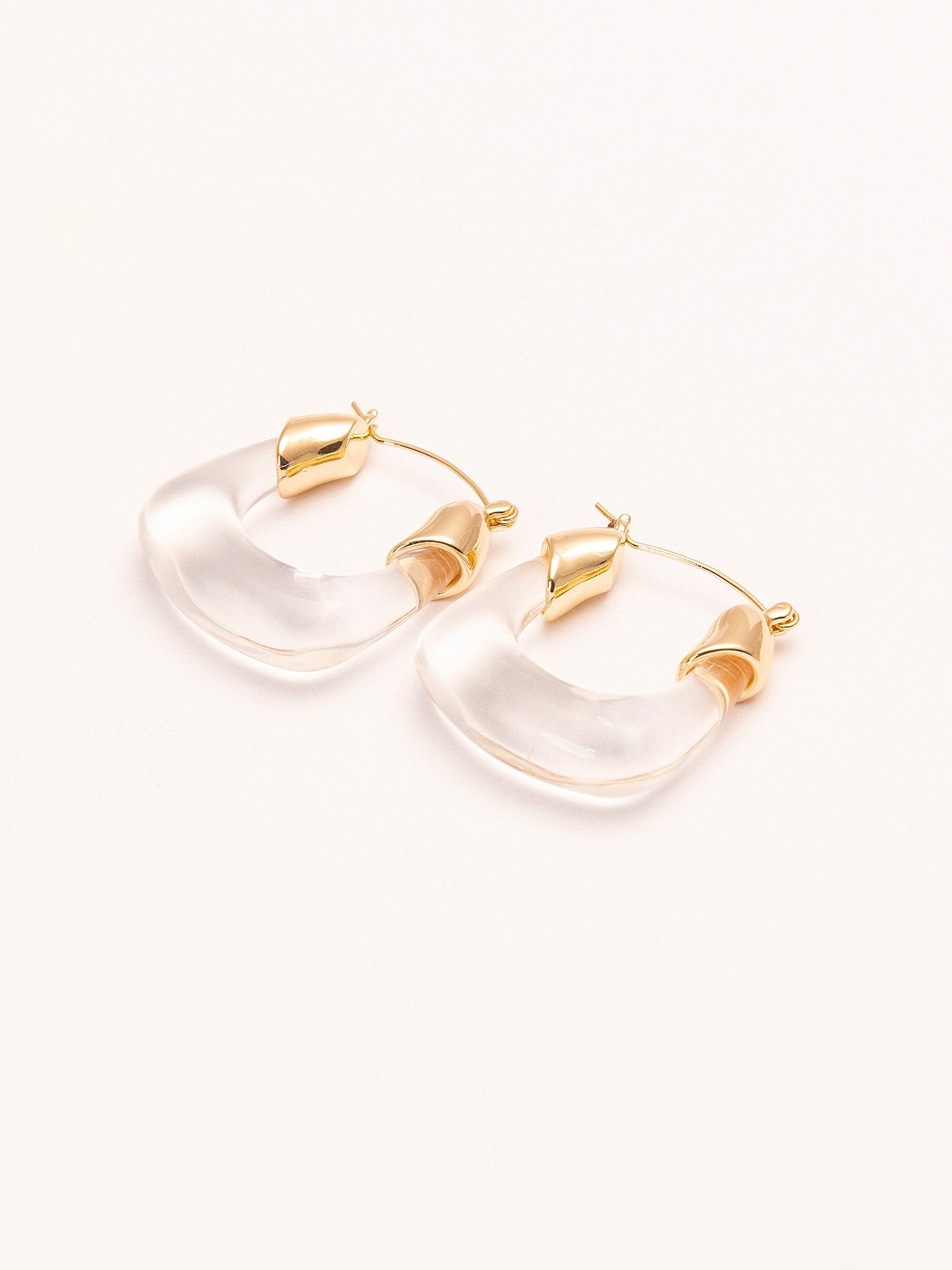 Glassy Hoop Earrings