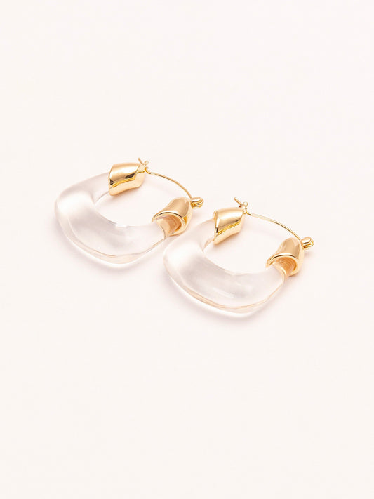 Glassy Hoop Earrings