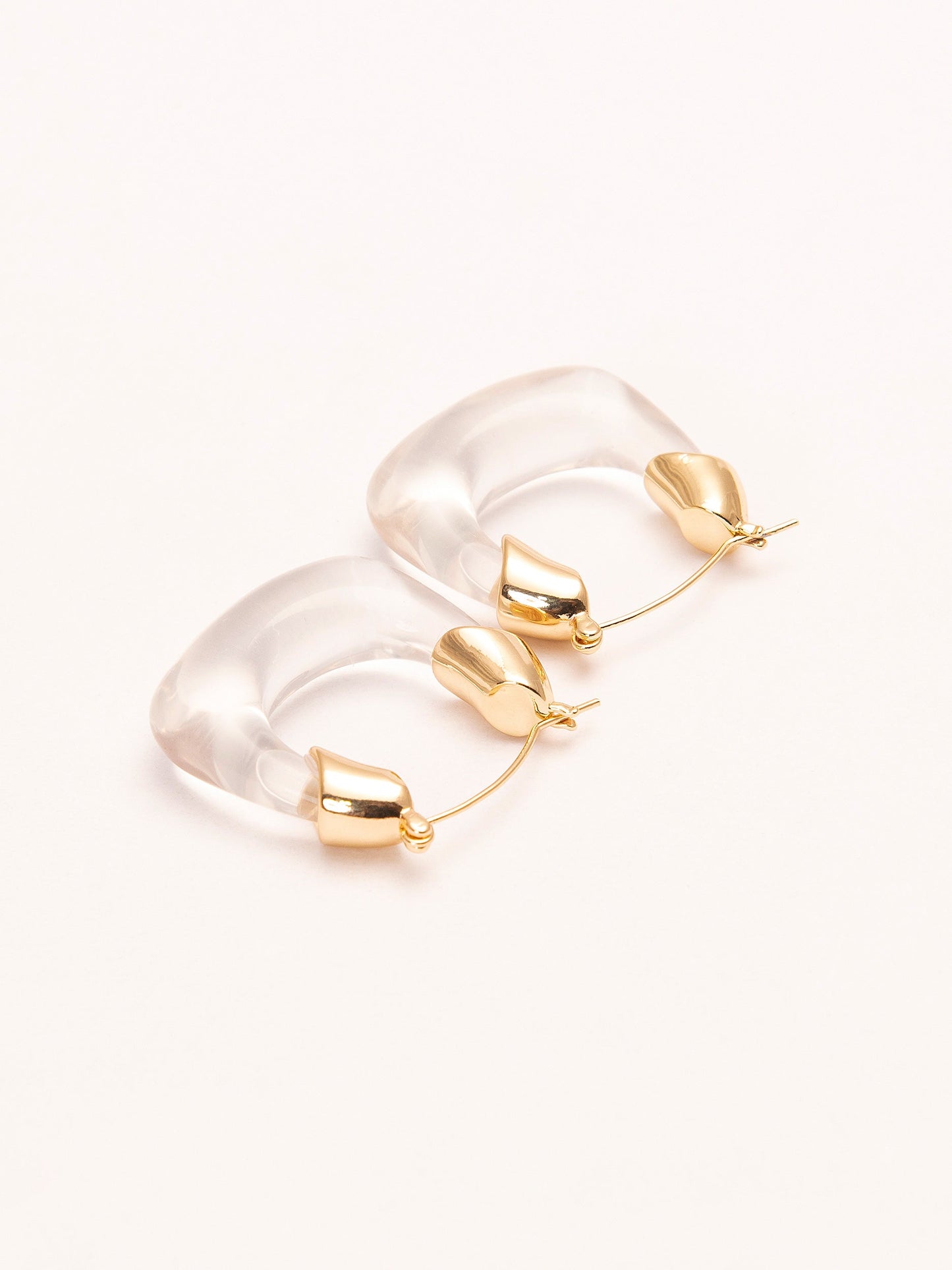 Glassy Hoop Earrings