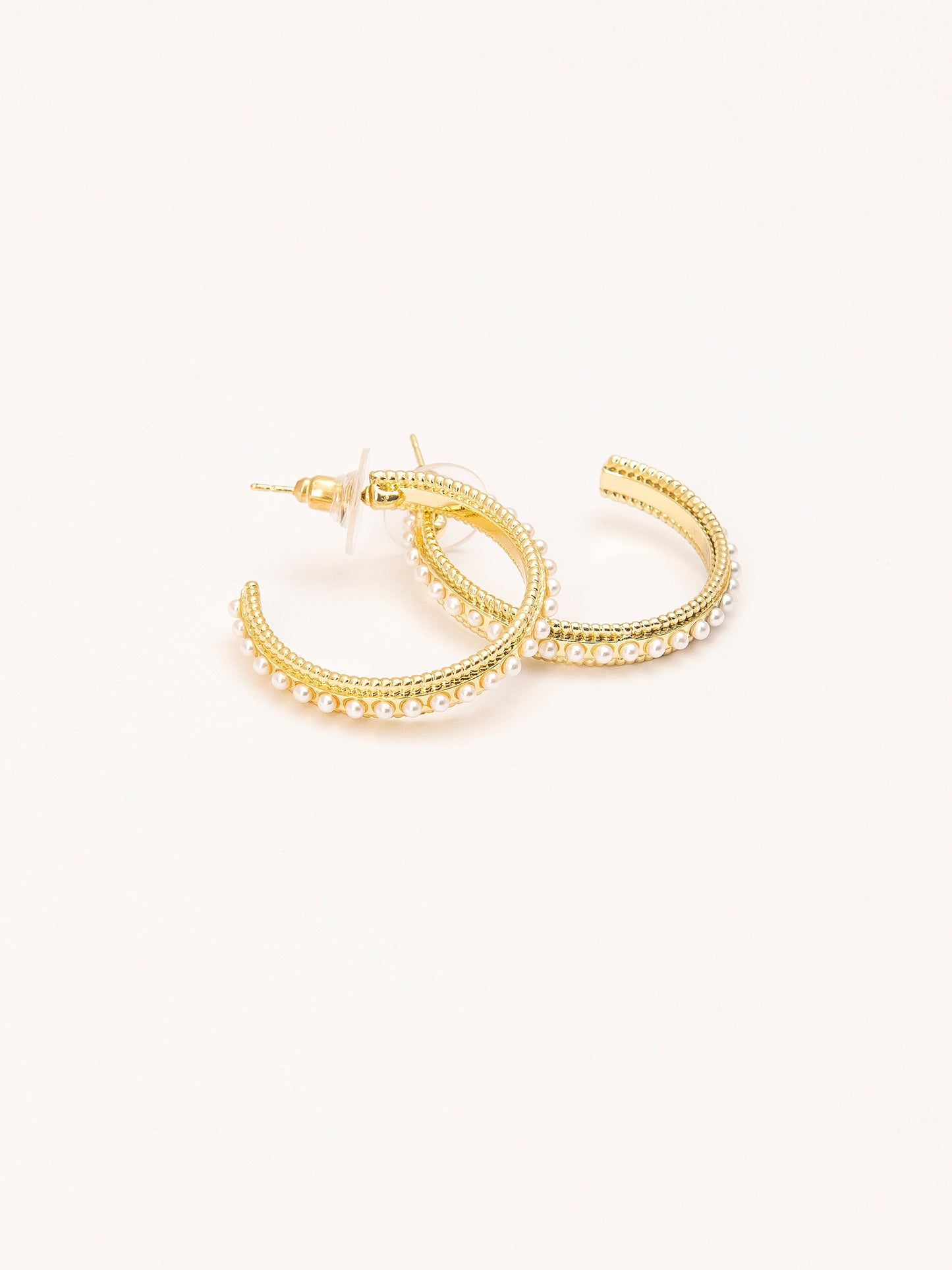 Pearl C-Hoop Earrings