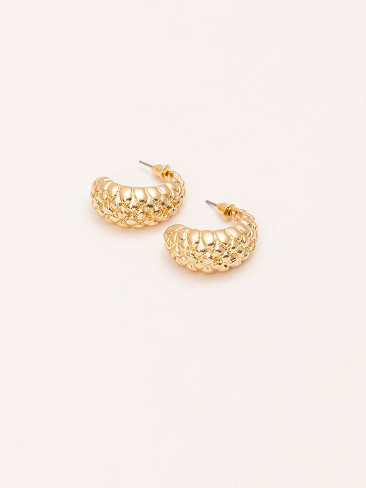 Carved Looped Earrings