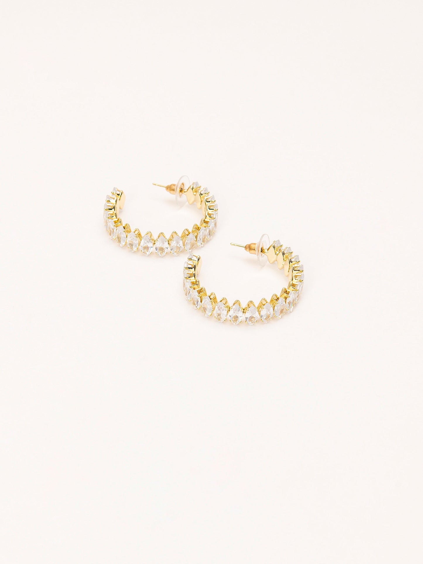 Crystal C-Hoop Earrings