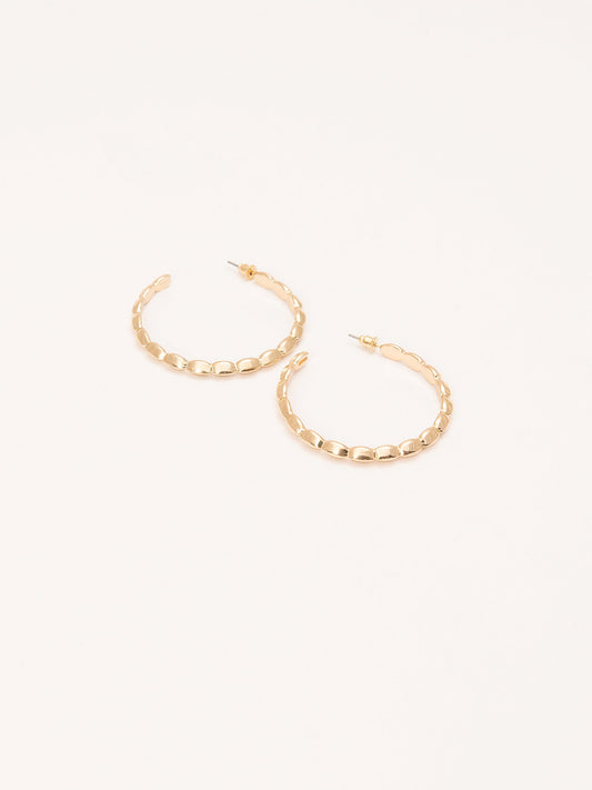Metallic C-Hoop Earrings