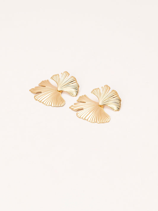 Metallic Petal Earrings