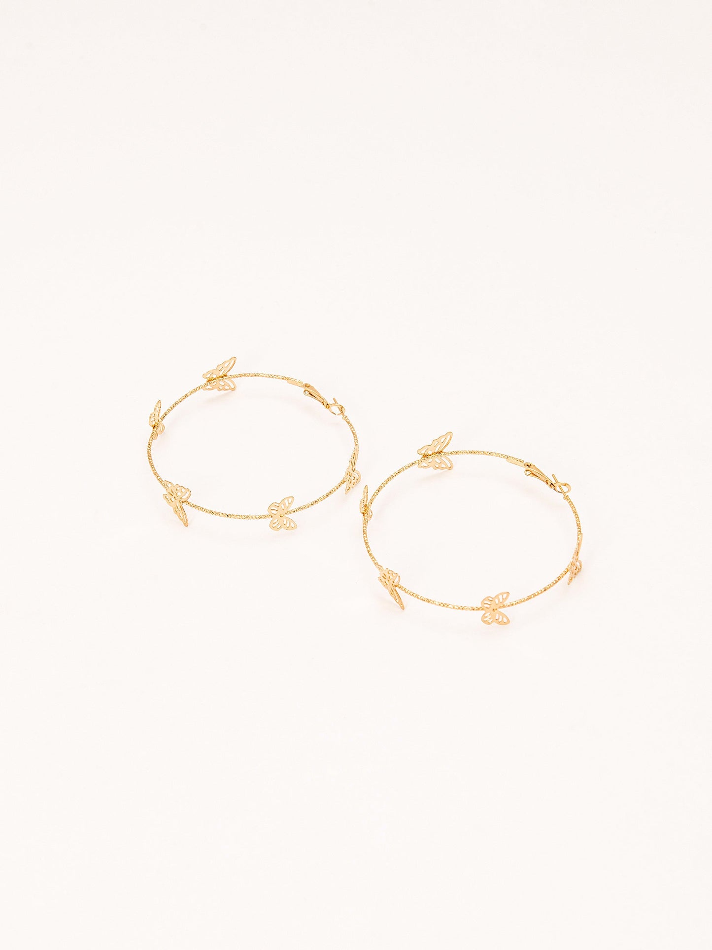 Butterfly Hoop Earrings