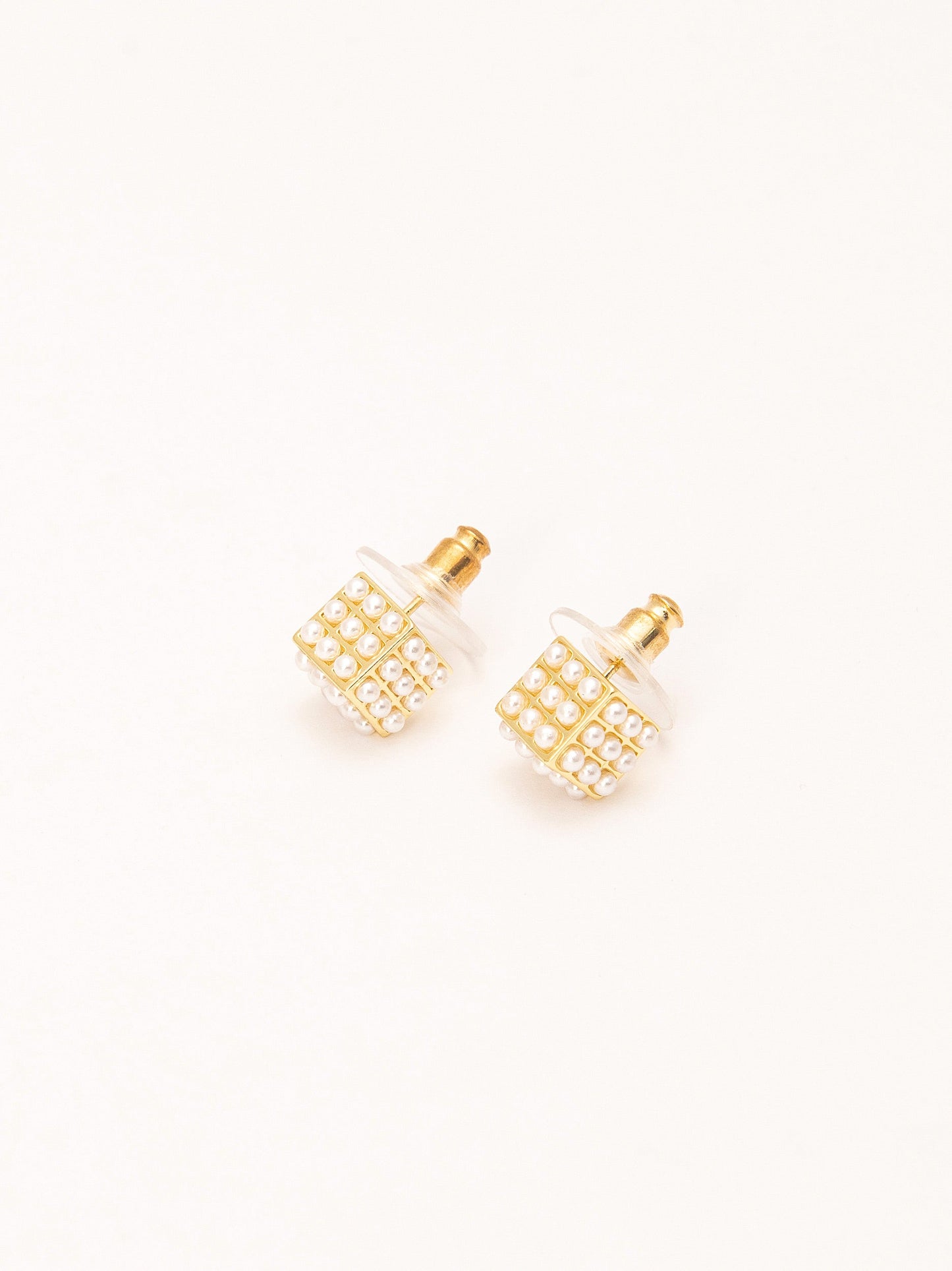 Pearl Cube Earrings