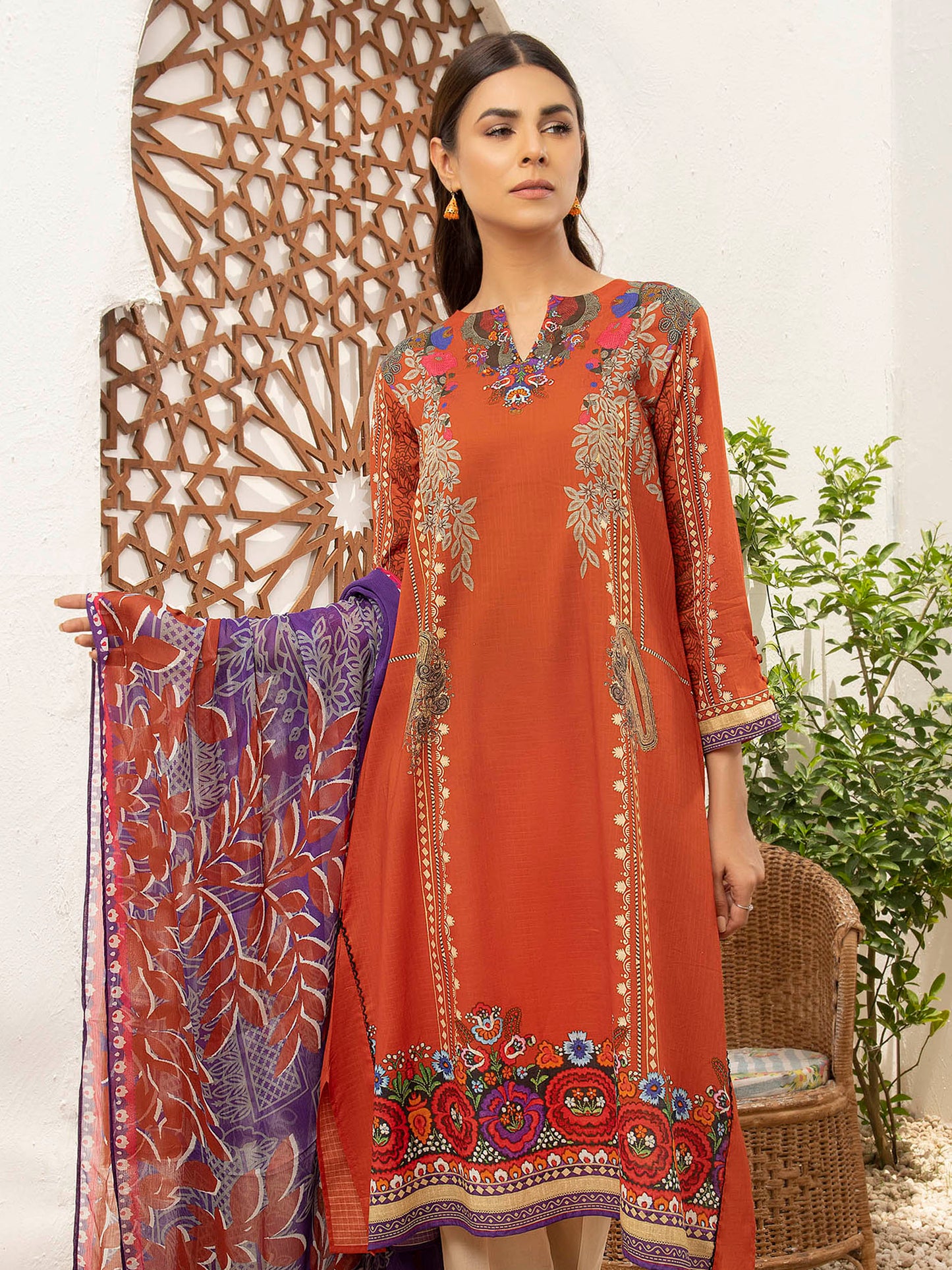 2 Piece Printed Lawn Suit