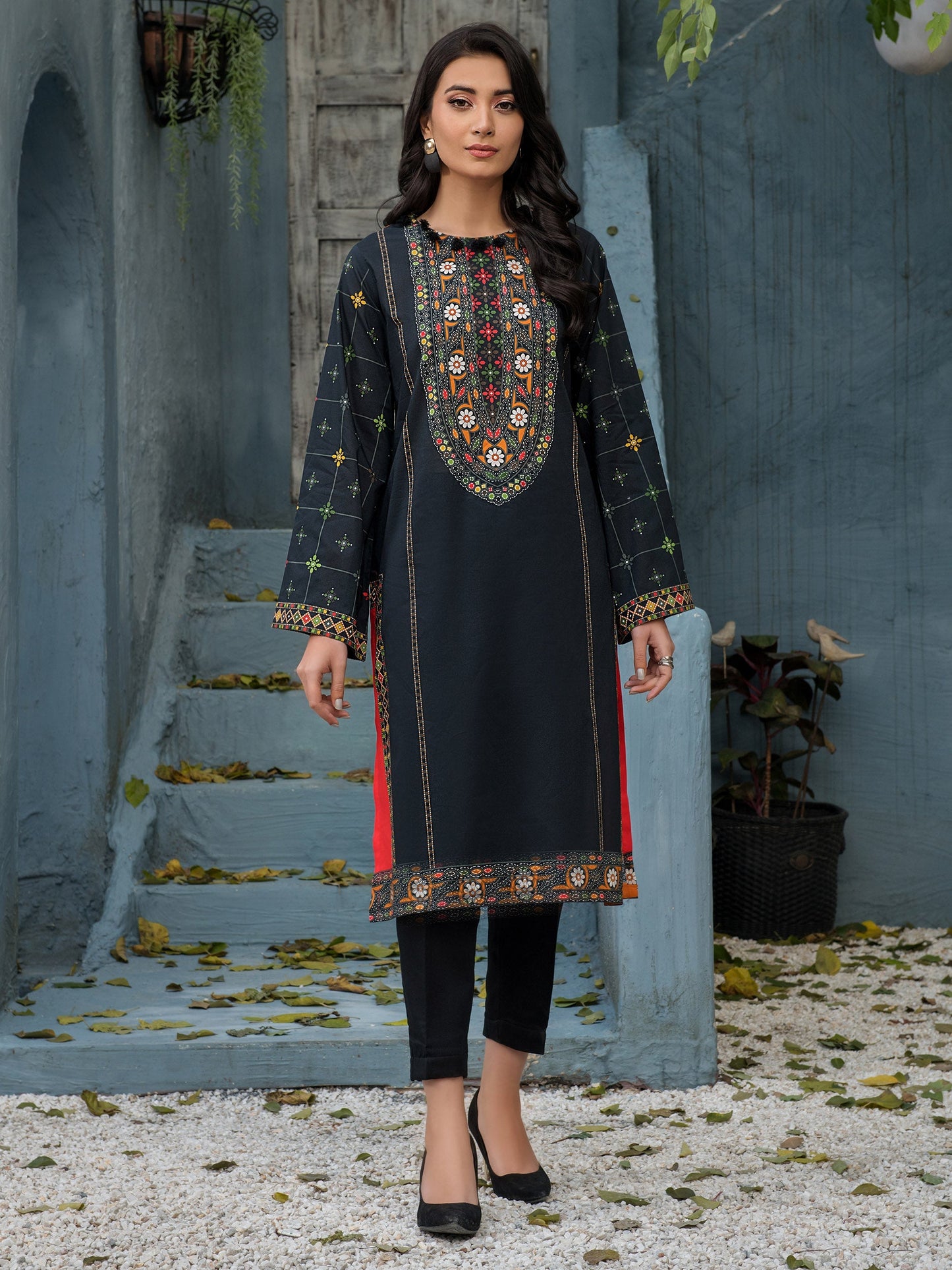 Printed Texture Lawn Shirt