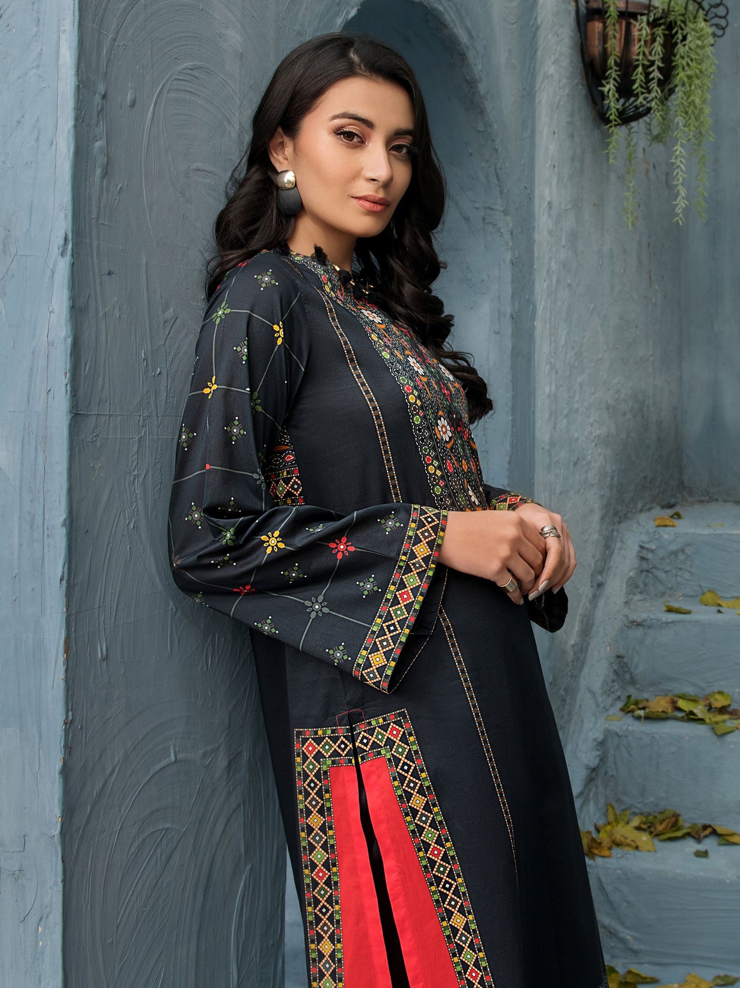 Printed Texture Lawn Shirt