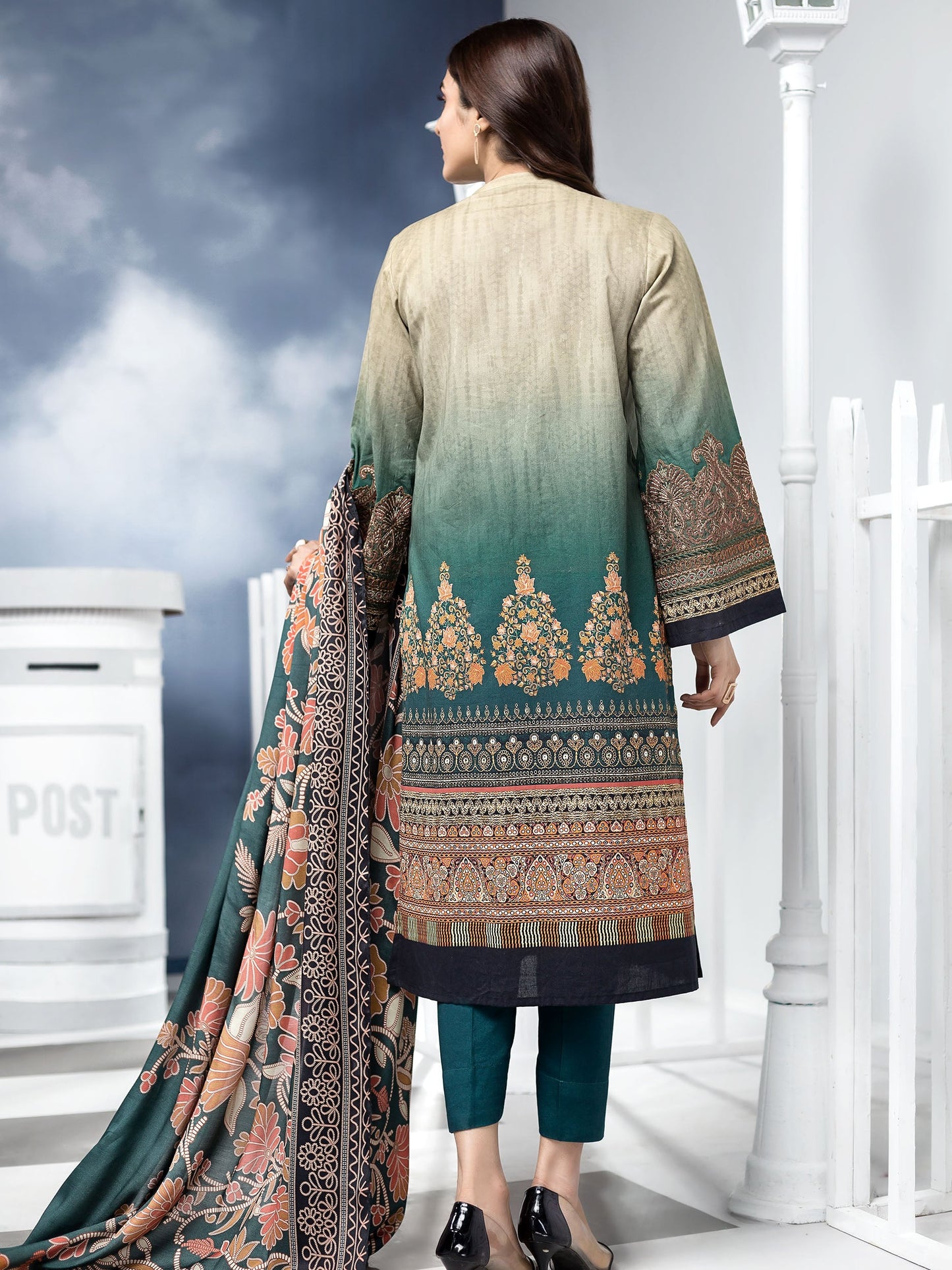 2-Piece Embroidered Lawn Suit