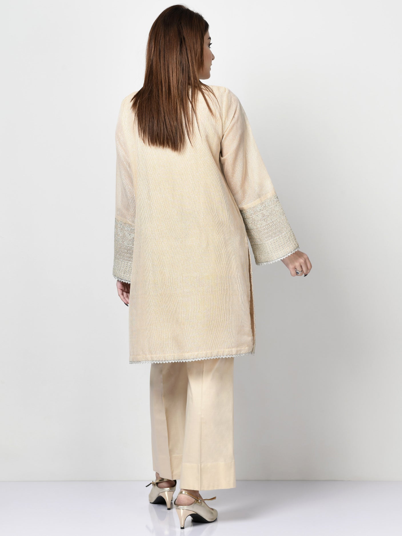 Embroidered Cotton Net Shirt