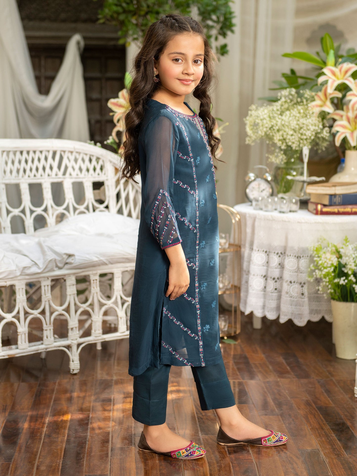 Embroidered Chiffon Suit