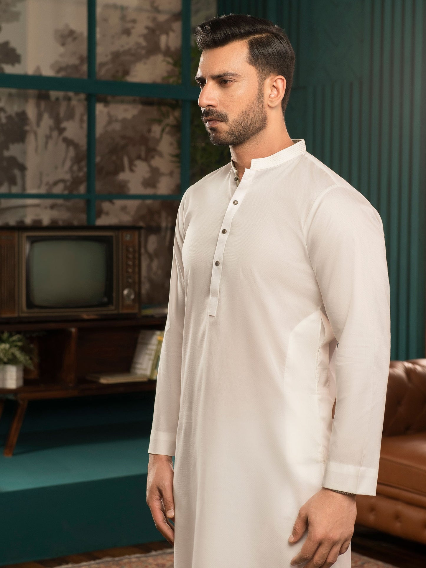 Embroidered Cotton Kurta