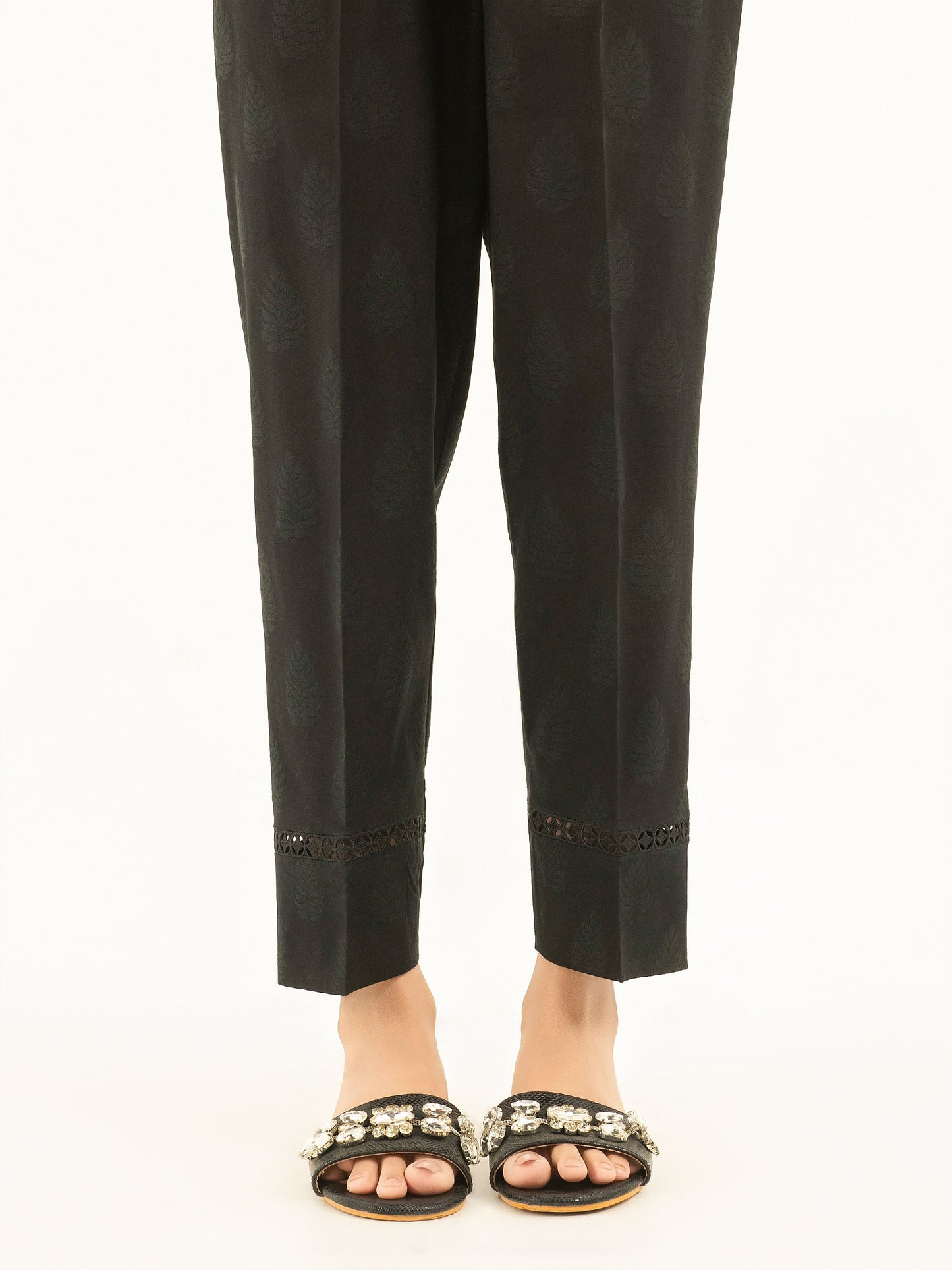 Laced Jacquard Trousers