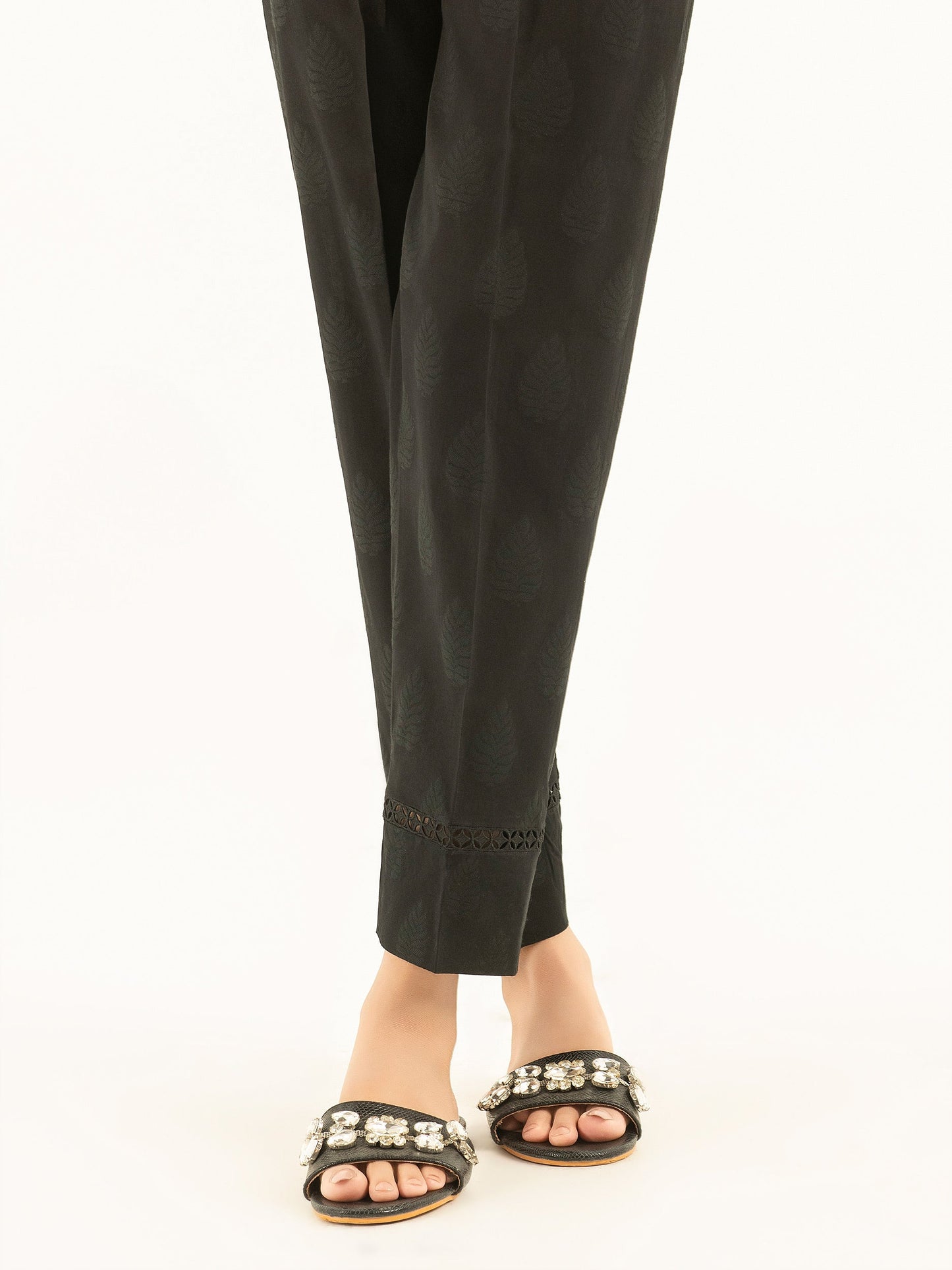 Laced Jacquard Trousers