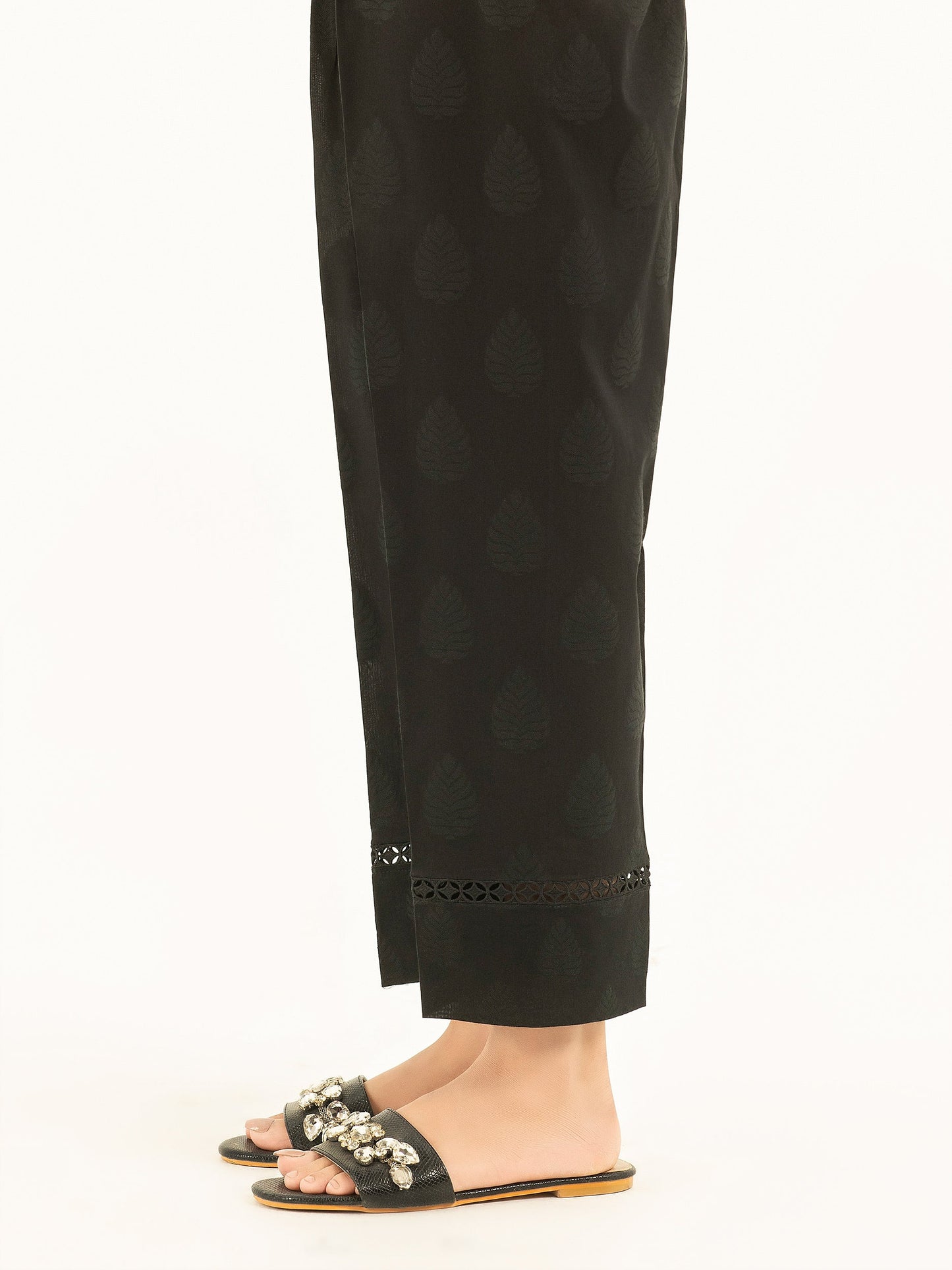 Laced Jacquard Trousers