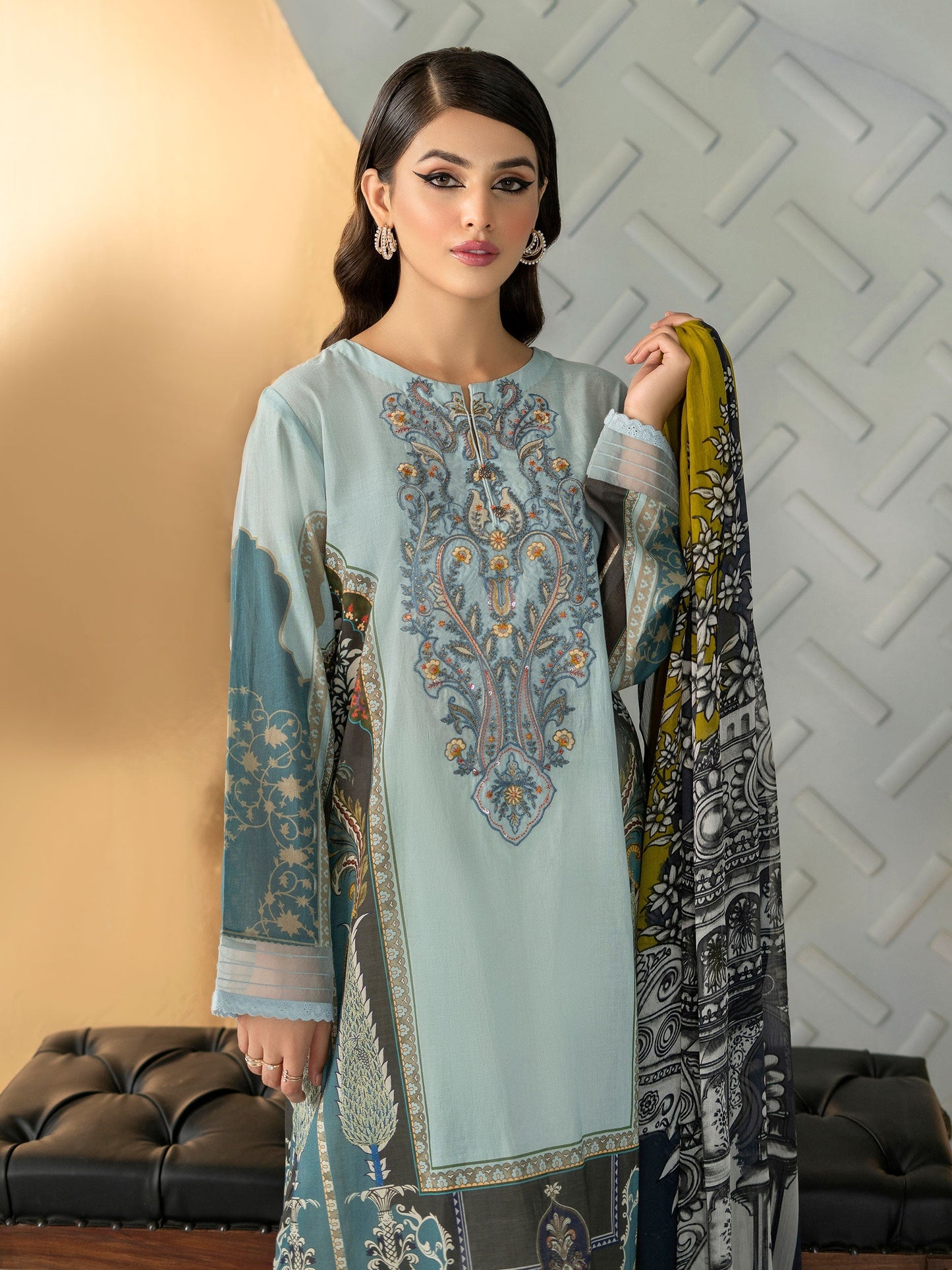 2 Piece Embroidered Lawn Suit