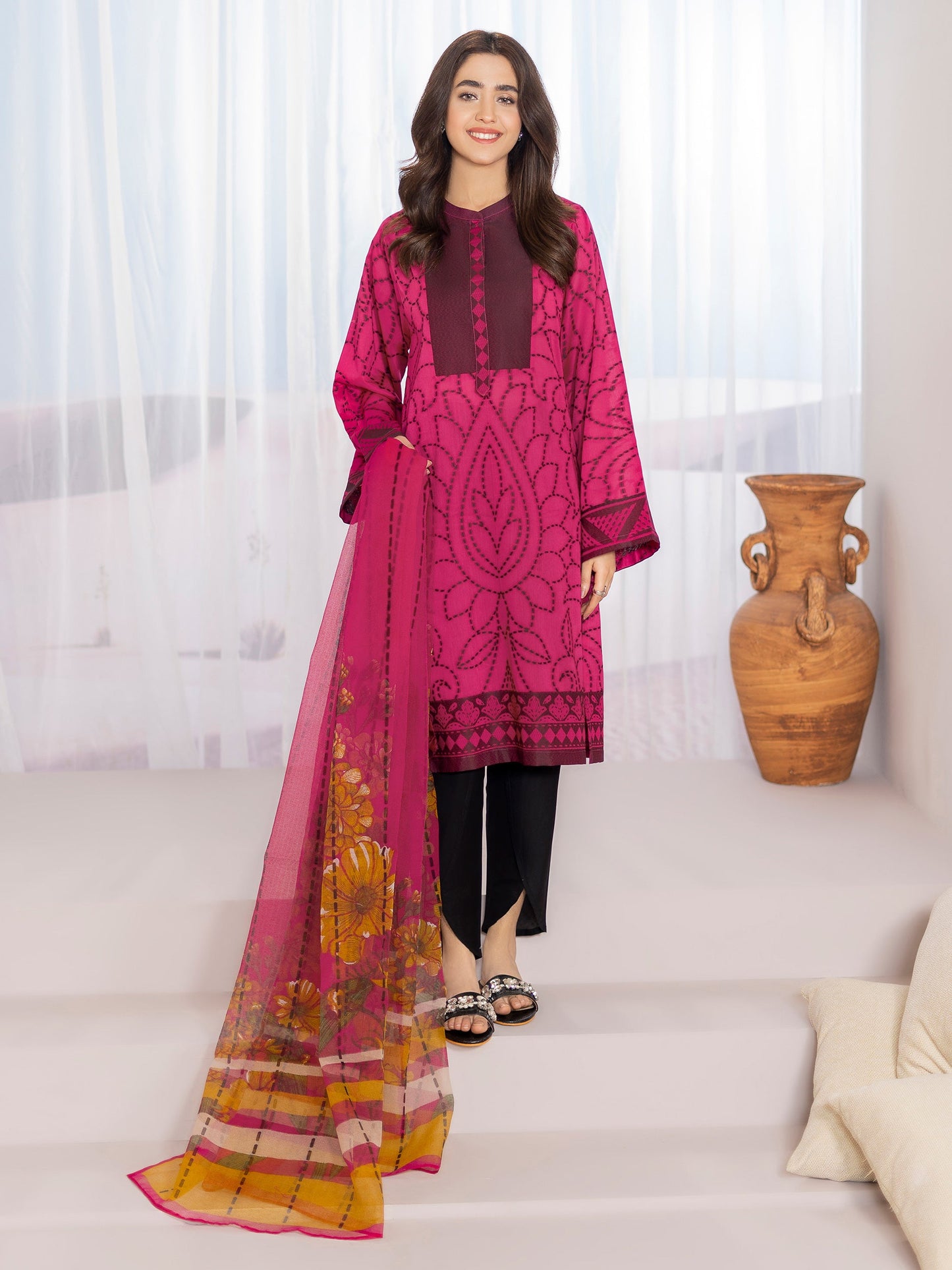 2 Piece Printed Jacquard Suit