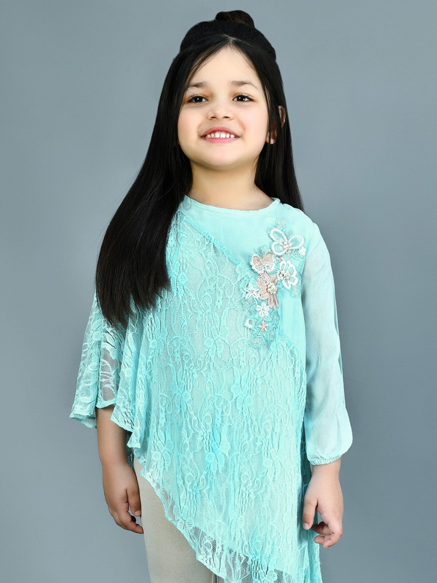 Embroidered Net Shirt