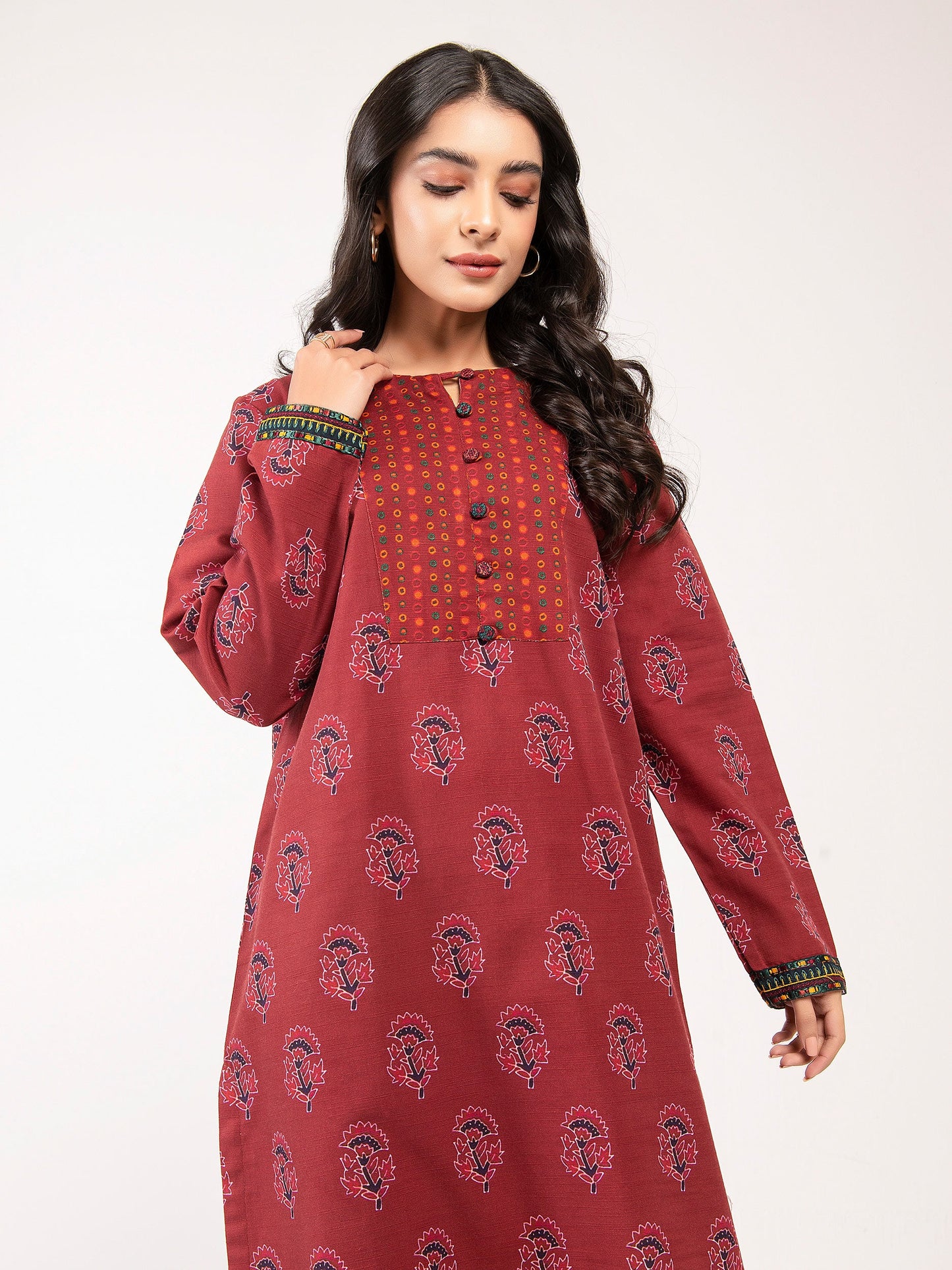 Embroidered Khaddar 2 Piece Suit