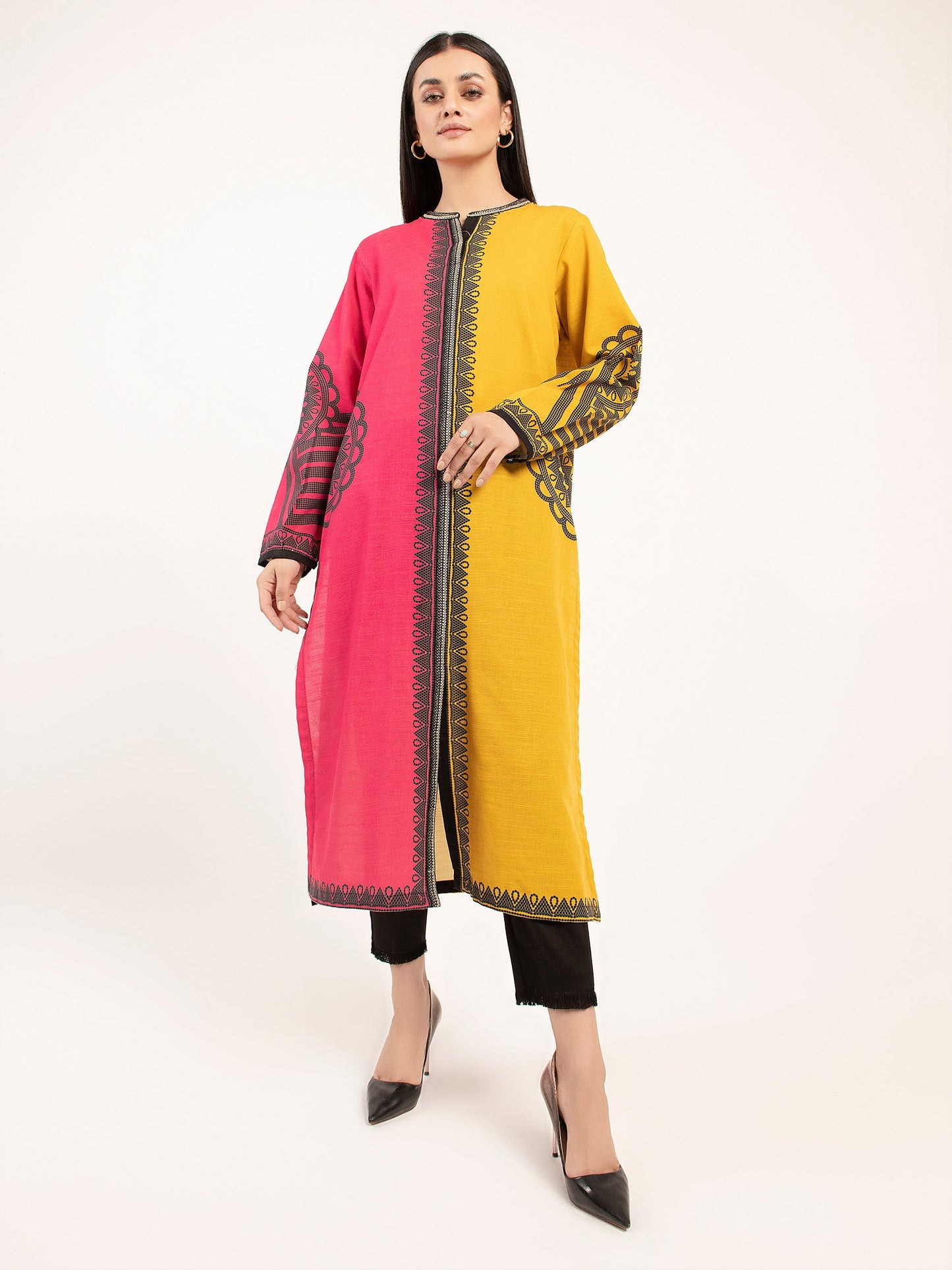 Embroidered Khaddar Shirt