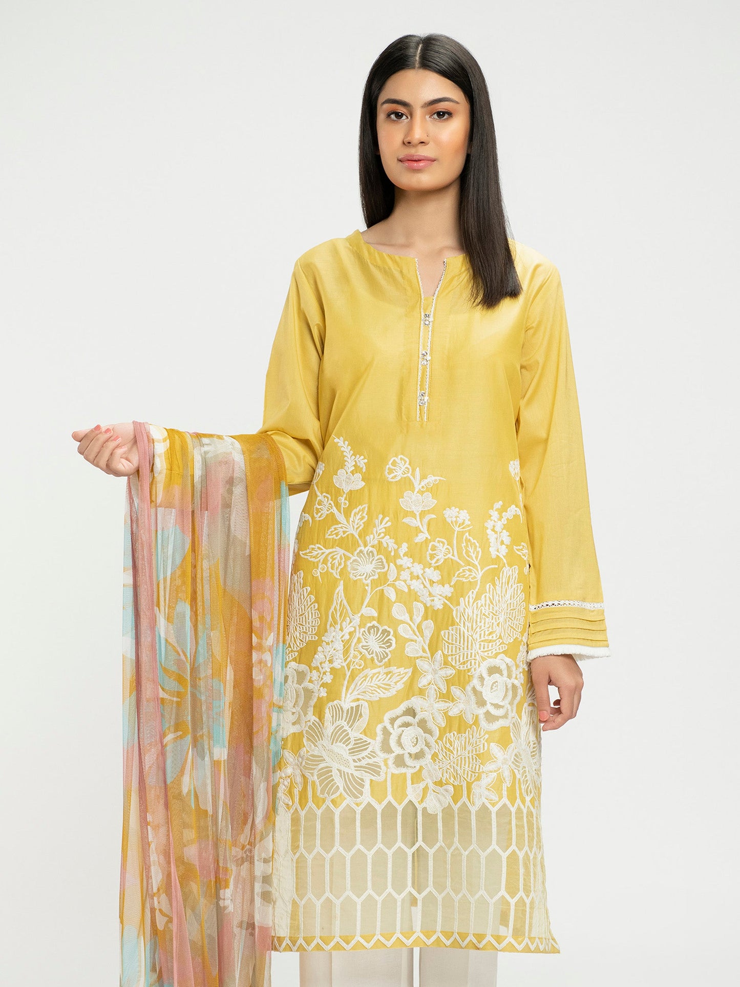 Embroidered 2 Piece Suit