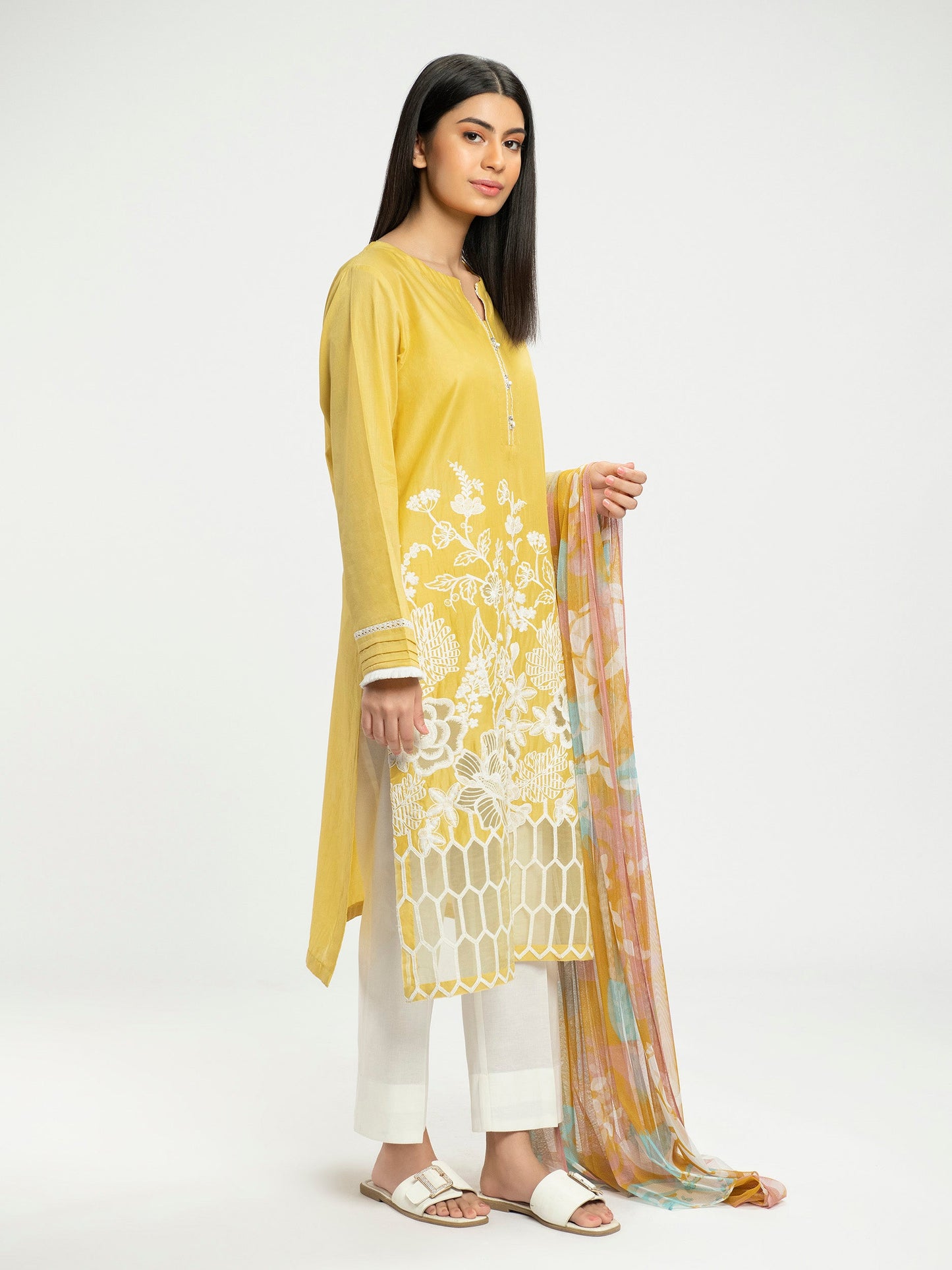 Embroidered 2 Piece Suit