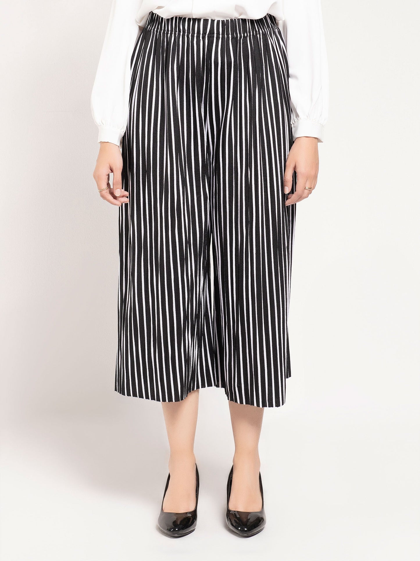 Striped Culotte Pants