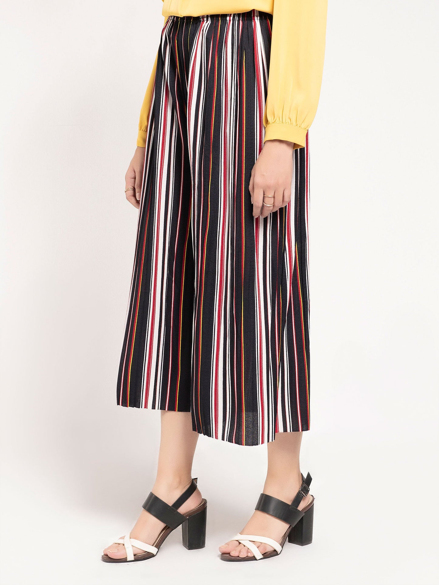 Striped Culotte Pants