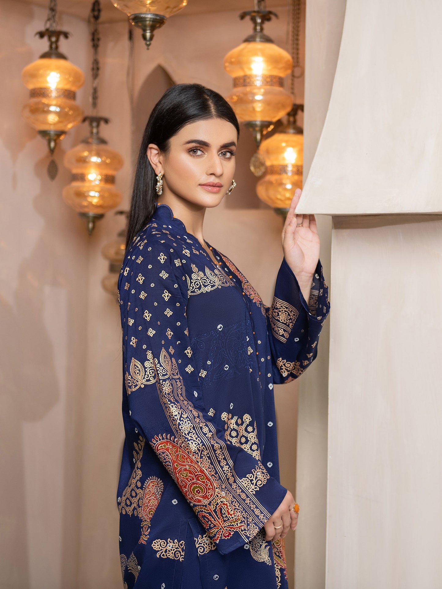 Gold Pasted Lawn Shirt