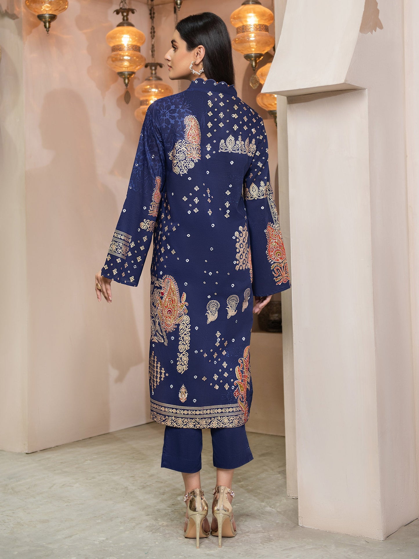 Gold Pasted Lawn Shirt