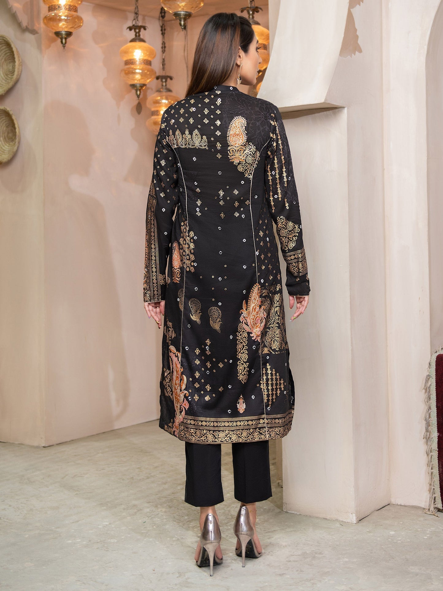 Gold Pasted Lawn Shirt