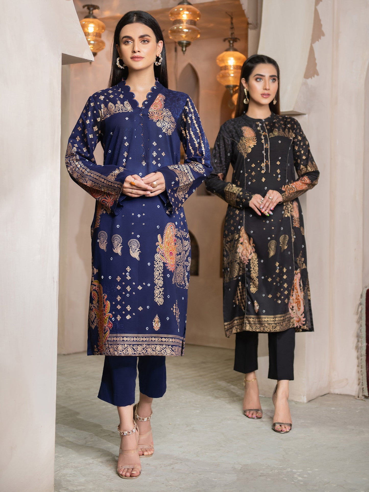 Gold Pasted Lawn Shirt