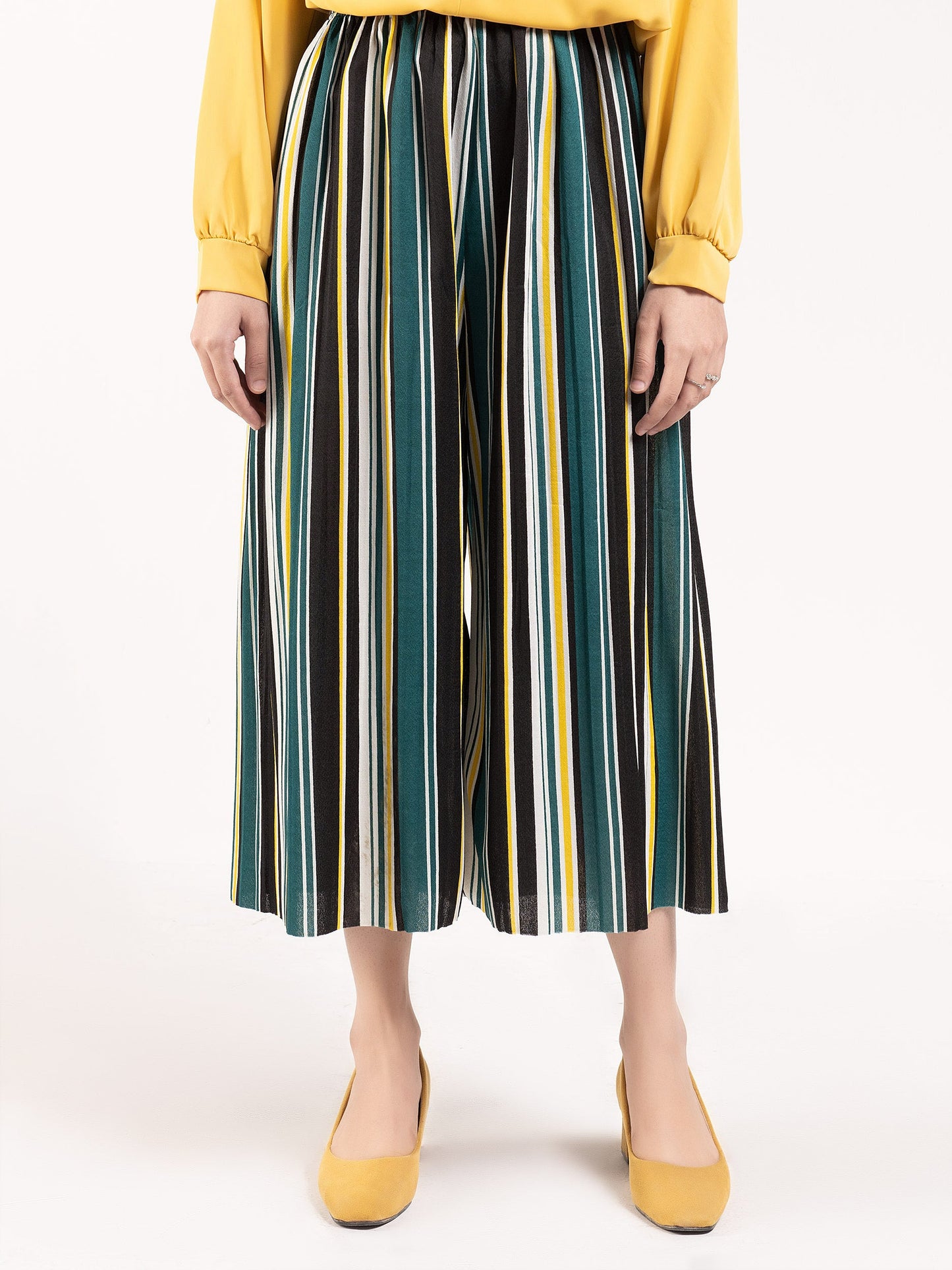 Striped Culotte Pants