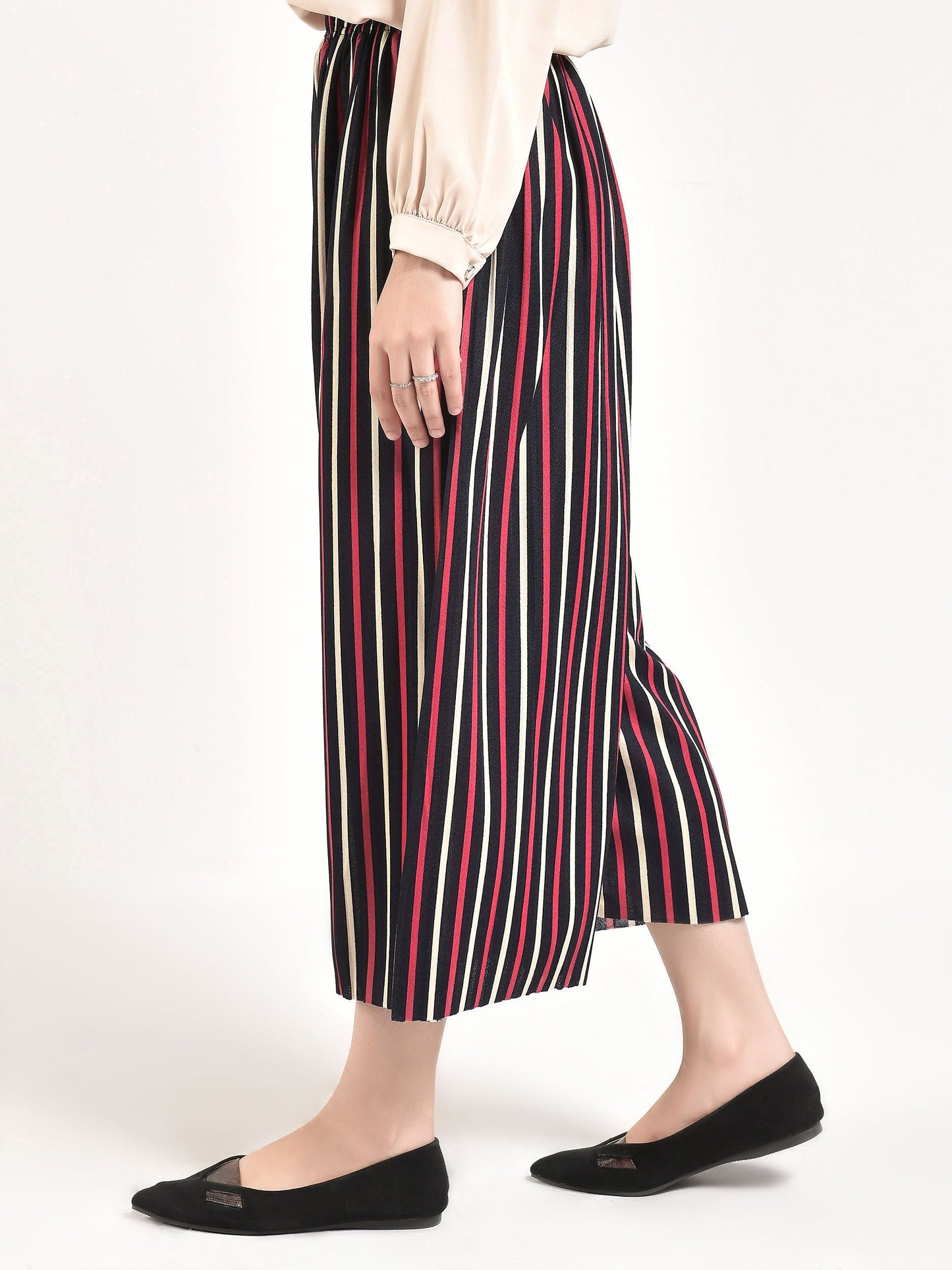 Striped Culotte Pants