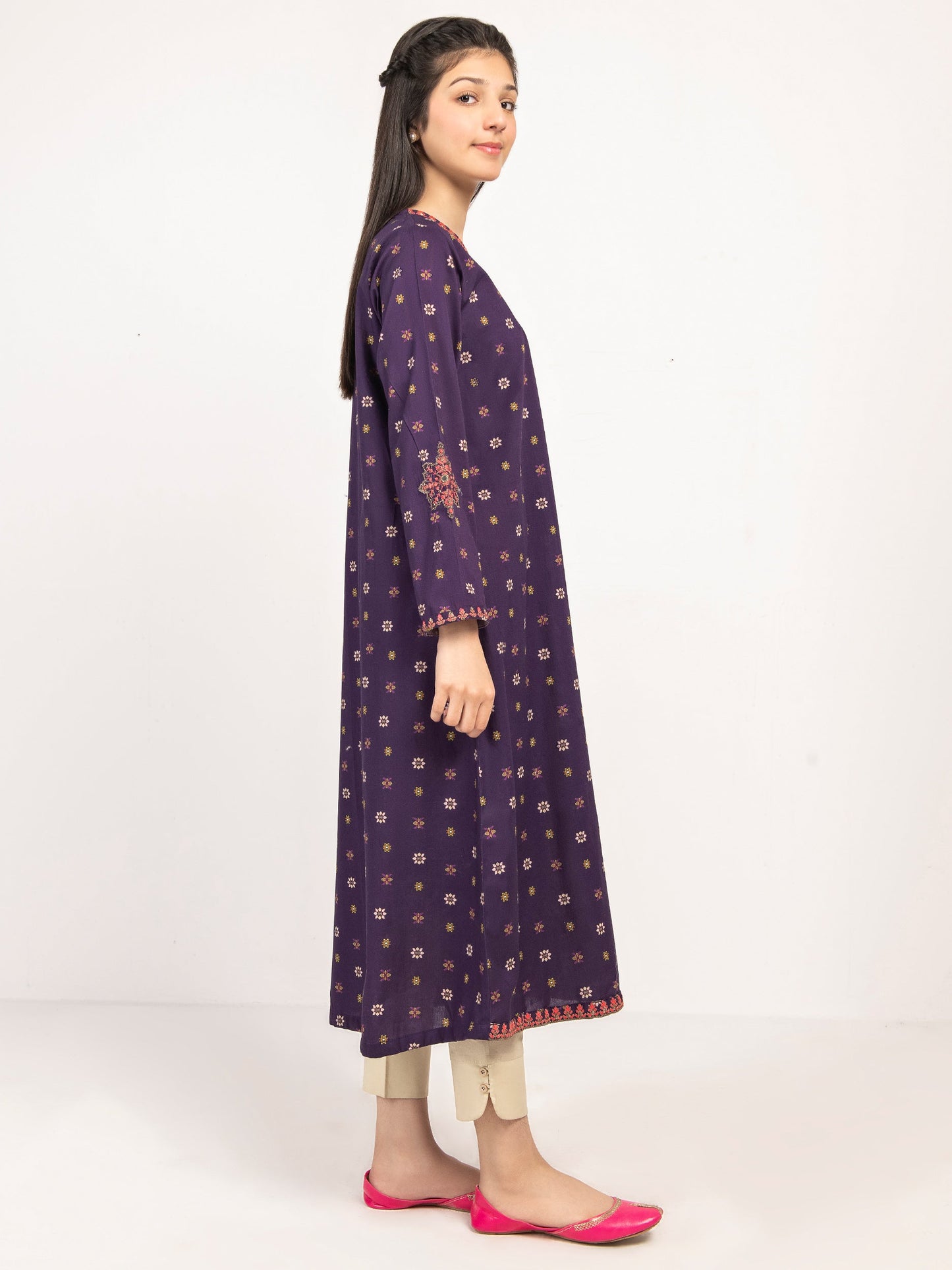 Embroidered Winter Cotton Angrakha