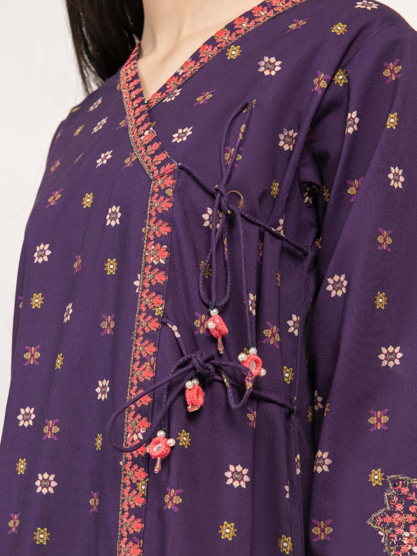 Embroidered Winter Cotton Angrakha