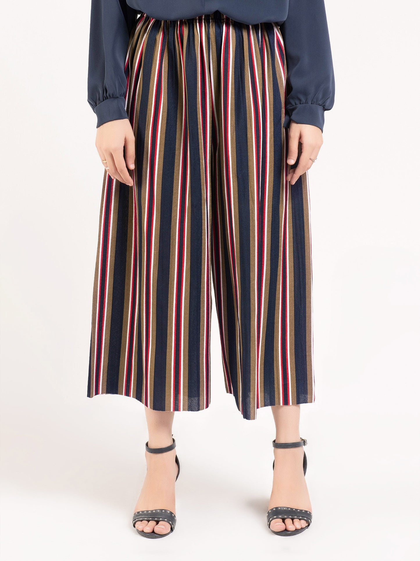 Striped Culotte Pants