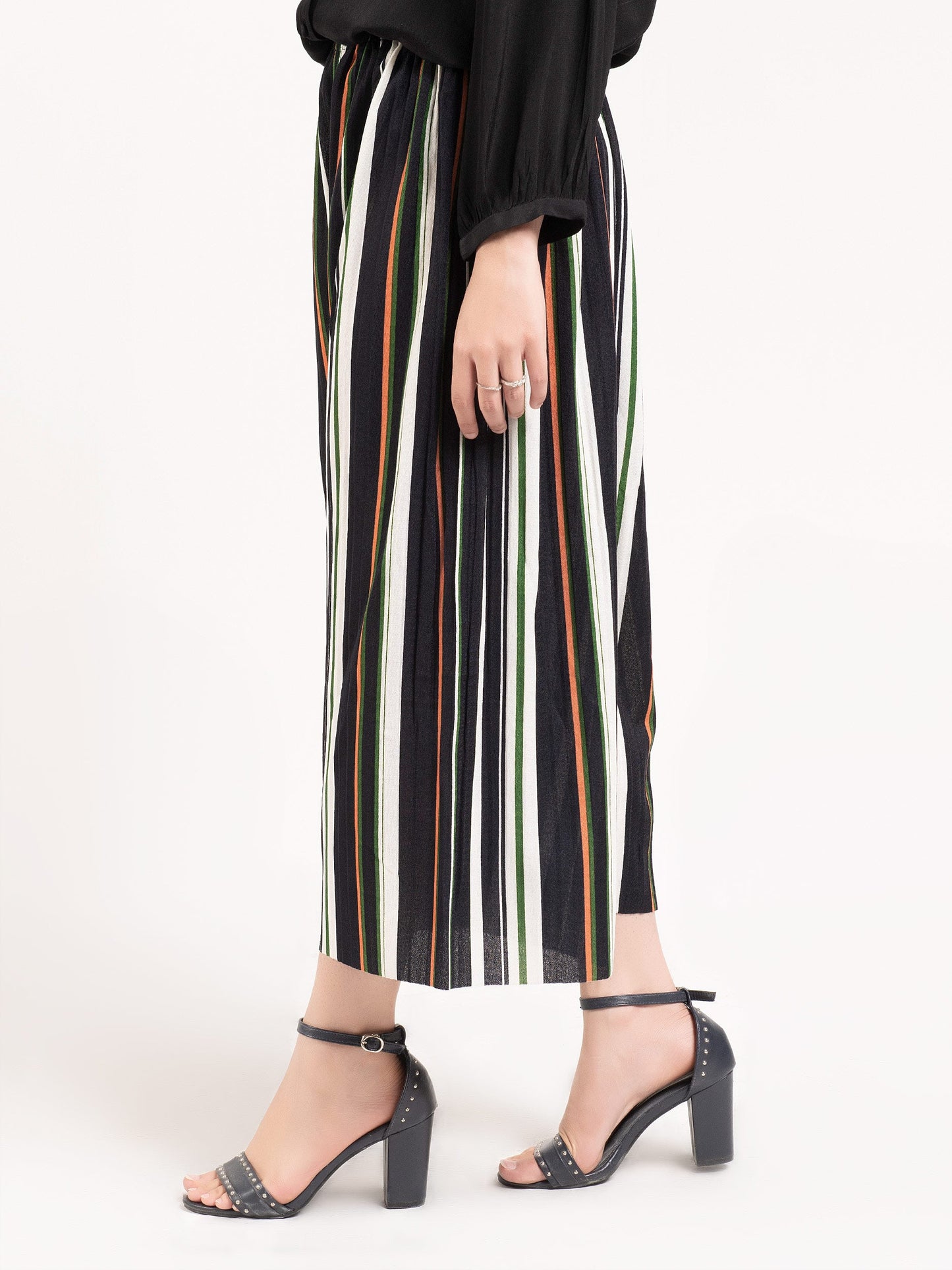 Striped Culotte Pants