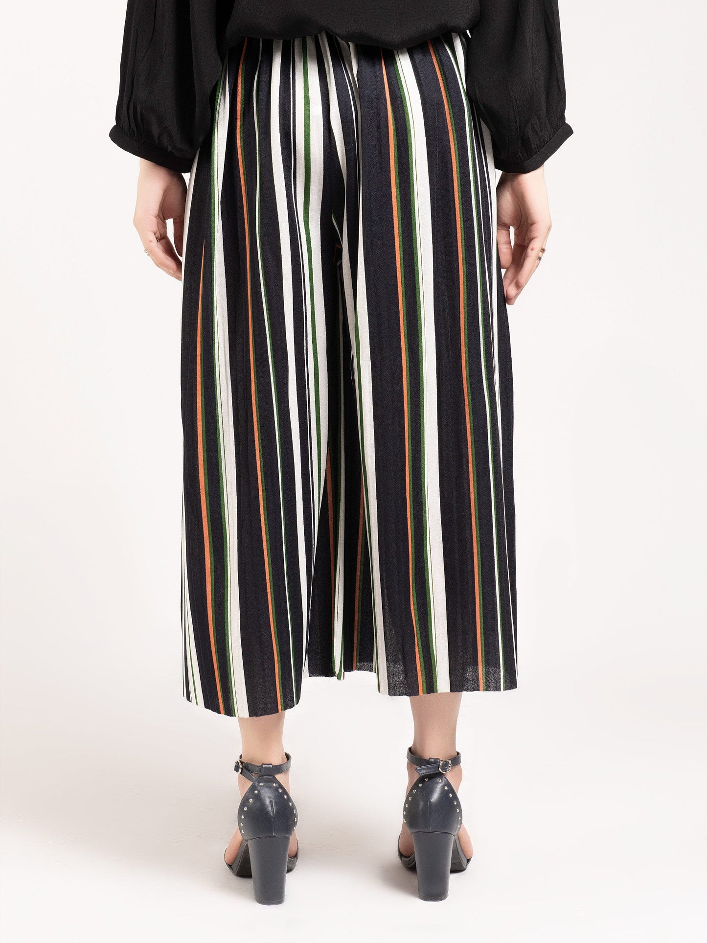 Striped Culotte Pants