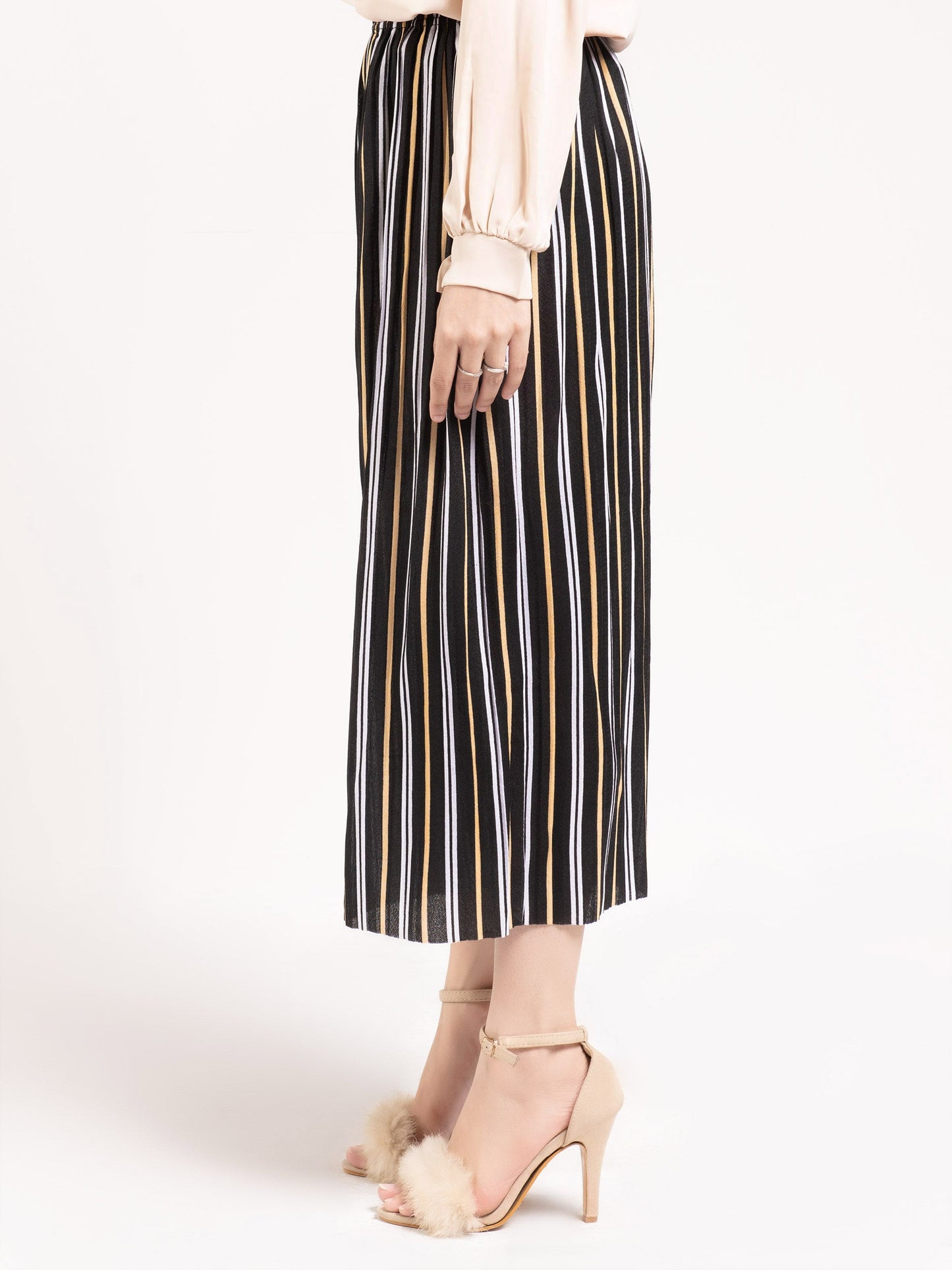 Striped Culotte Pants