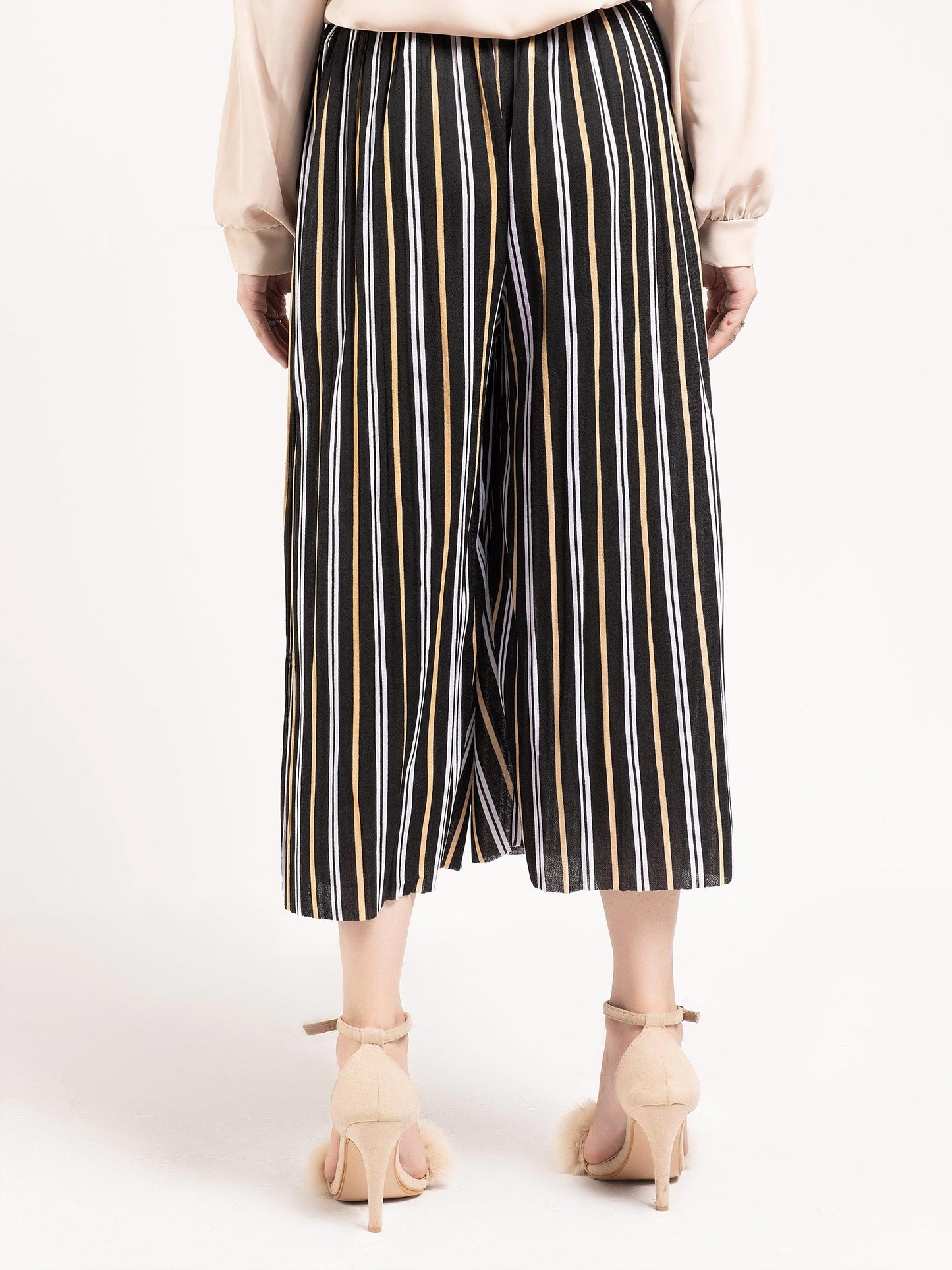 Striped Culotte Pants