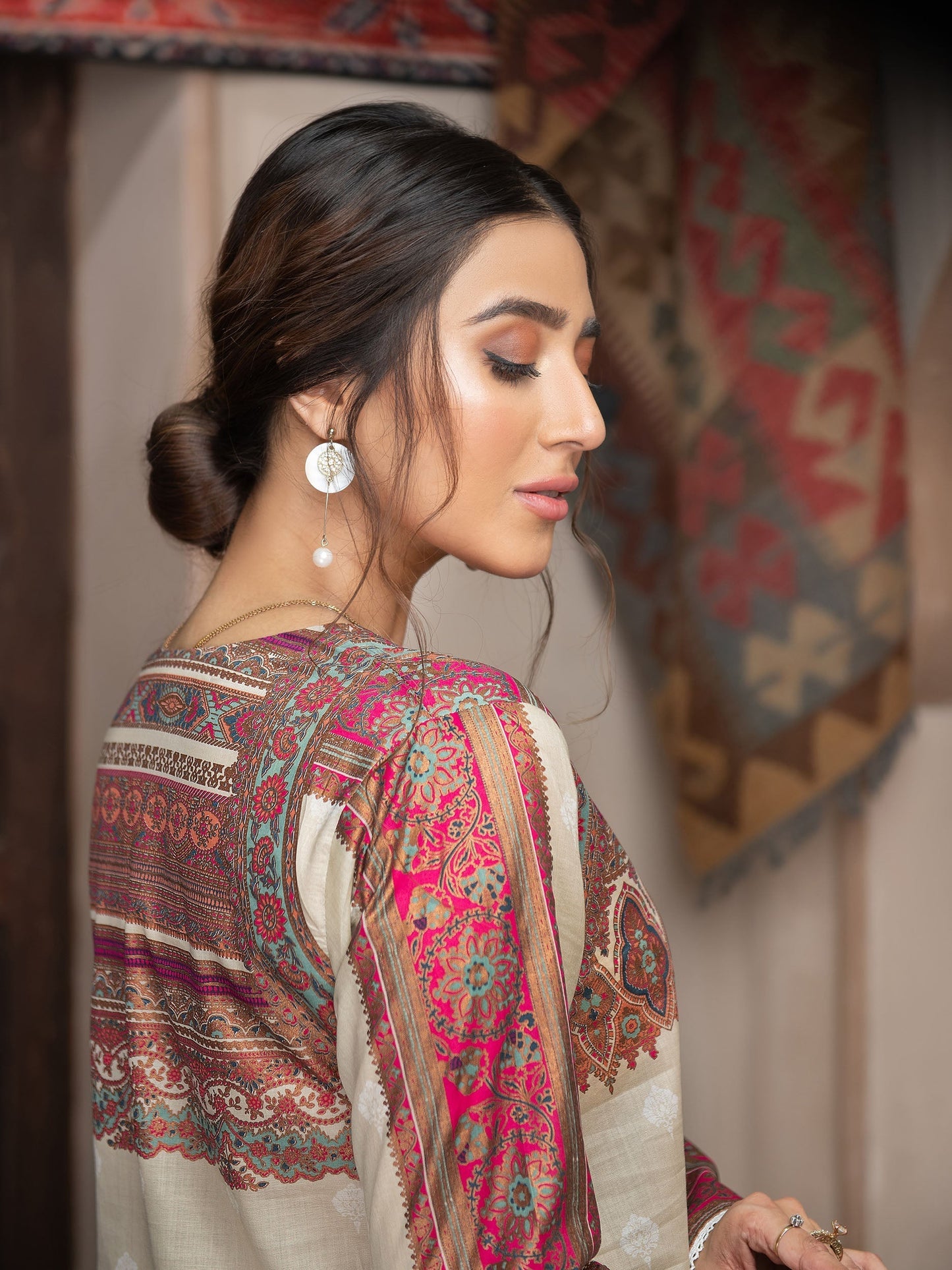 Gold Pasted Lawn Shirt