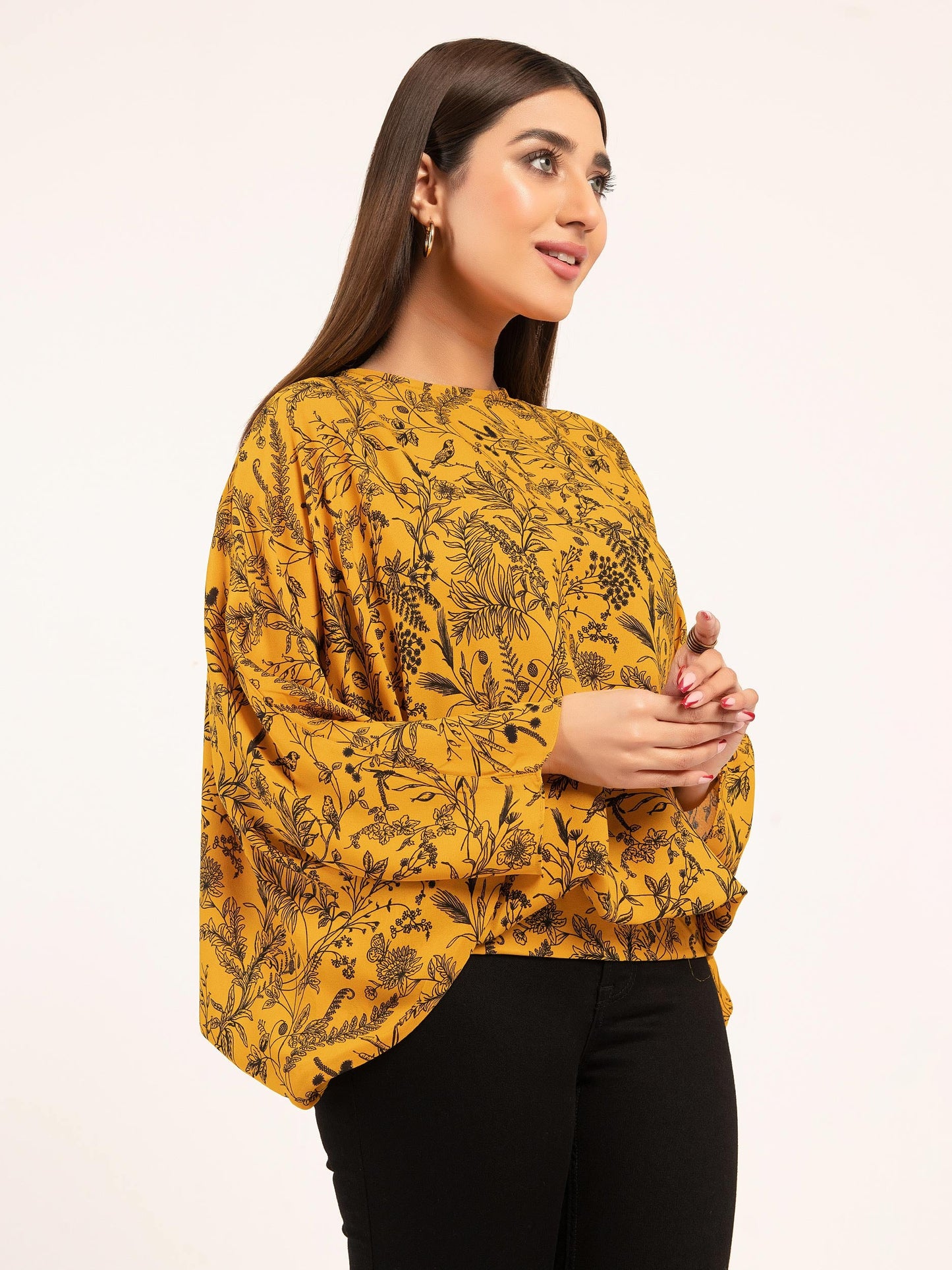 Printed Kaftan Style Top