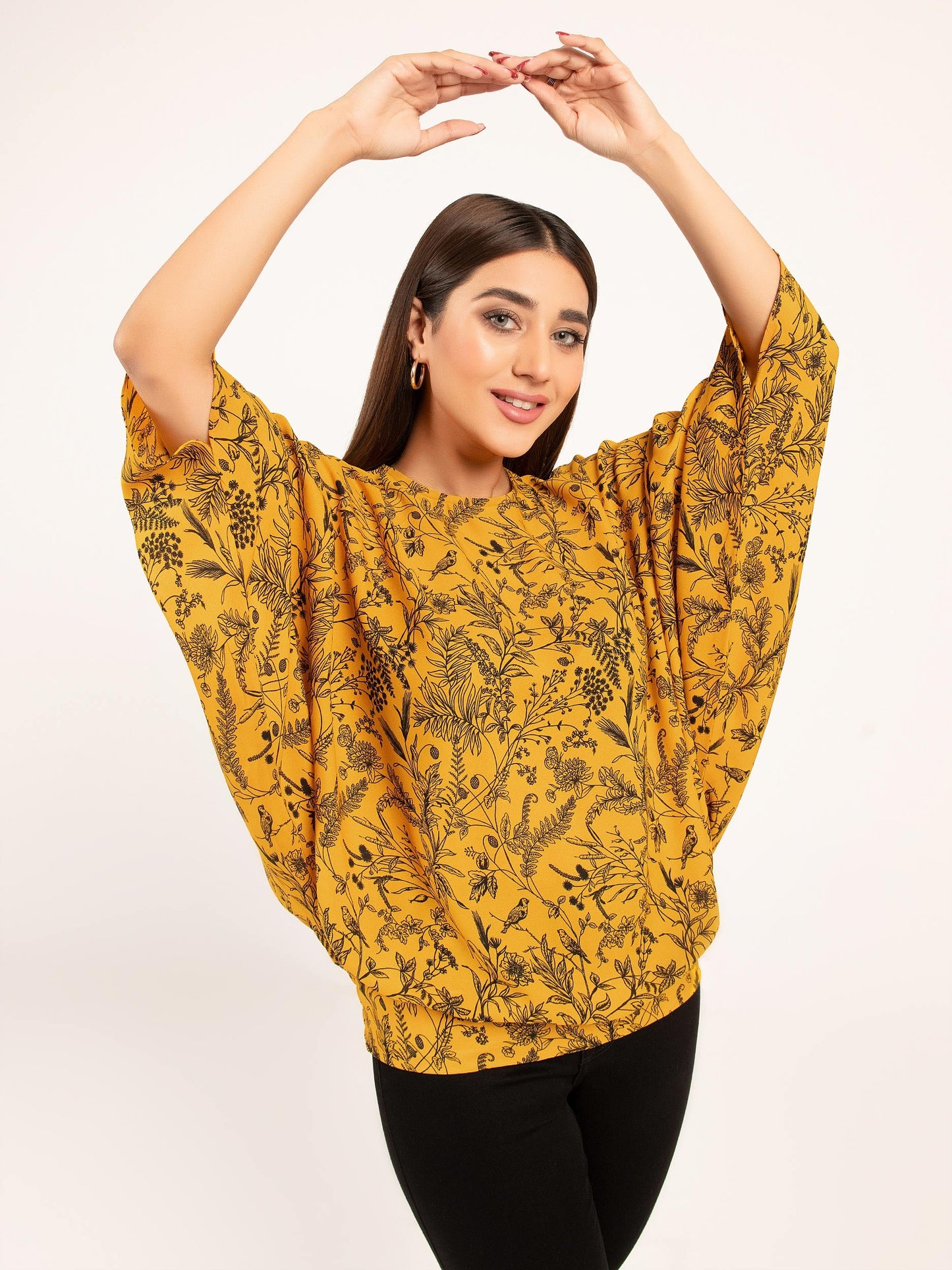 Printed Kaftan Style Top