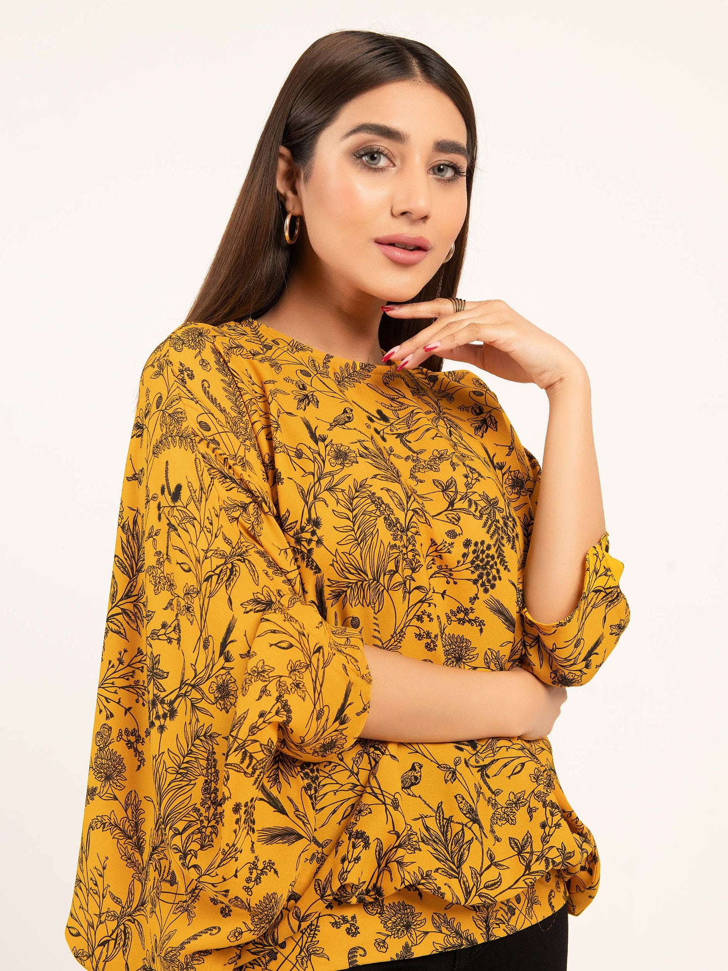 Printed Kaftan Style Top