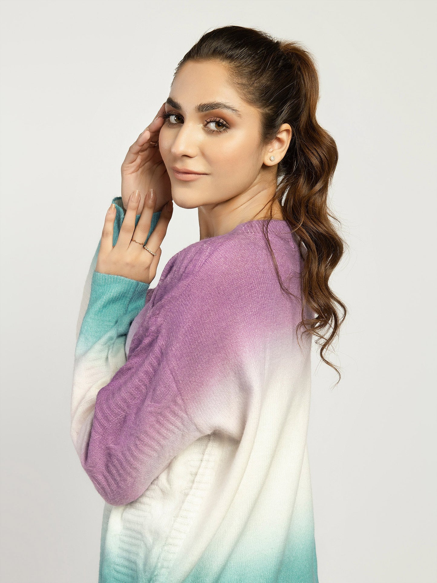 Knitted Water Color Sweater