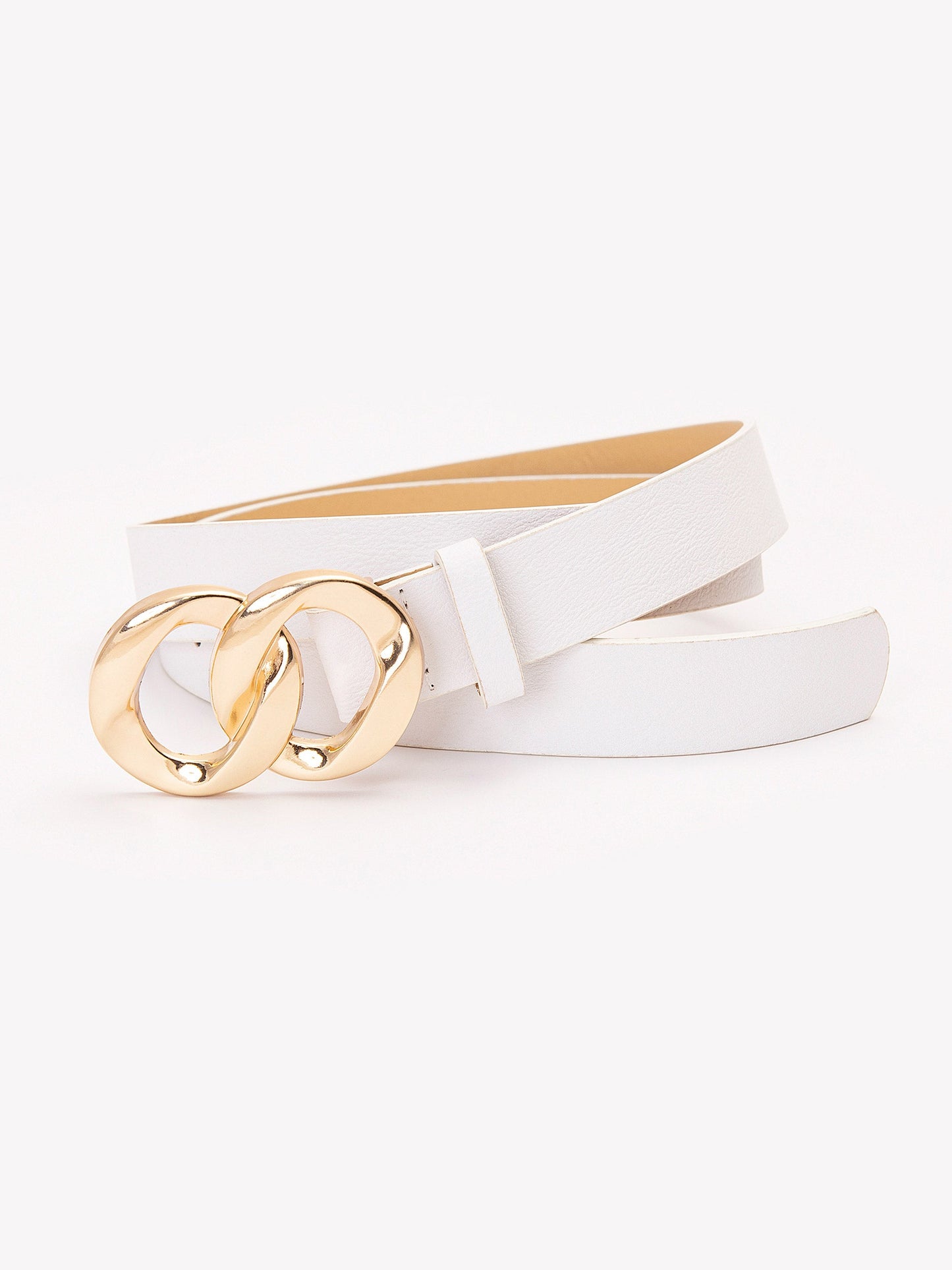 Looped Metallic Buckle Belt